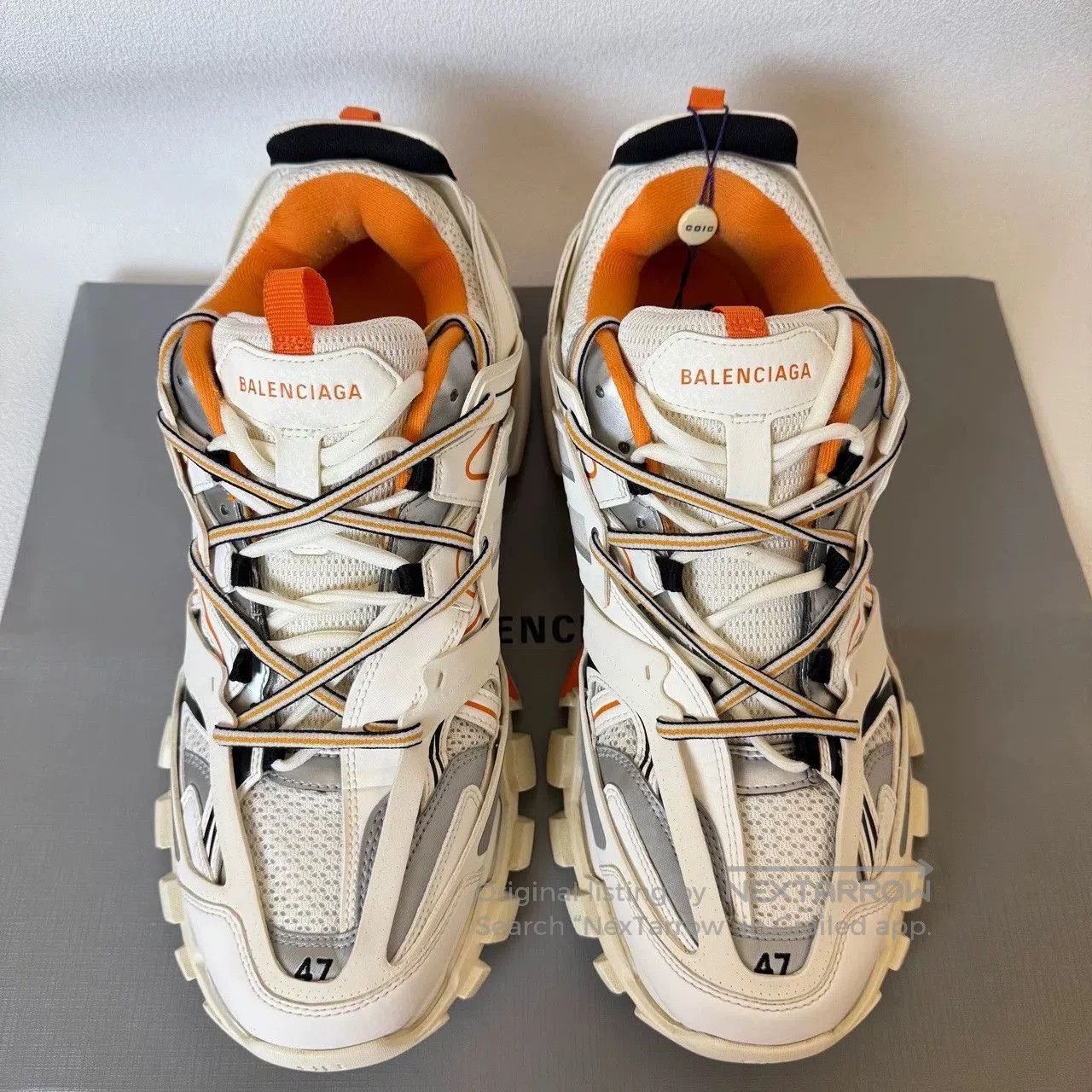 Balenciaga balenciaga track 1.0 sneakers white orange. Size US 13 / EU 46 - 2 Thumbnail