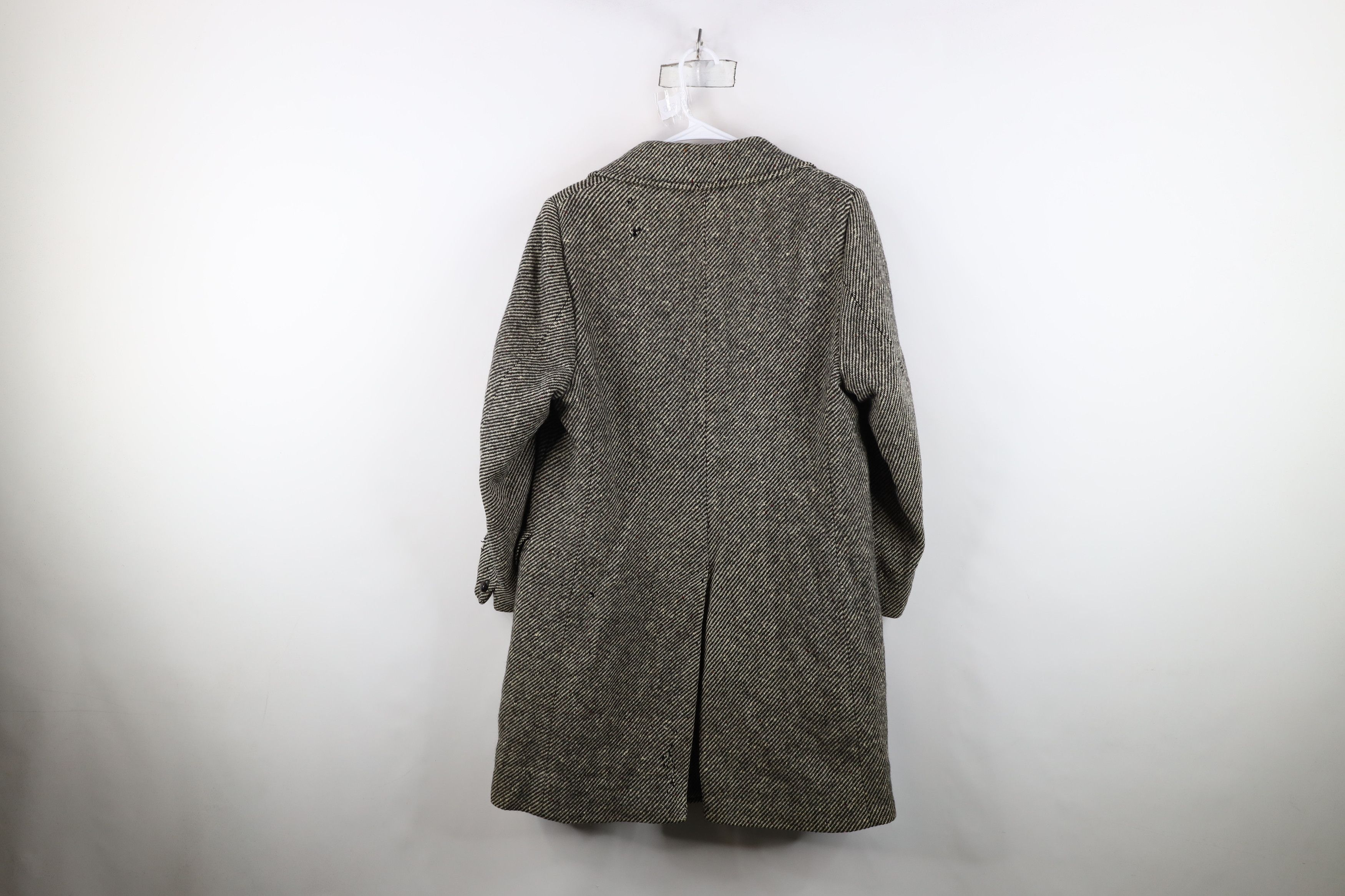 Vintage Vintage 60s Streetwear Fleck Wool Tweed Trench Coat USA Size US L / EU 52-54 / 3 - 15 Thumbnail