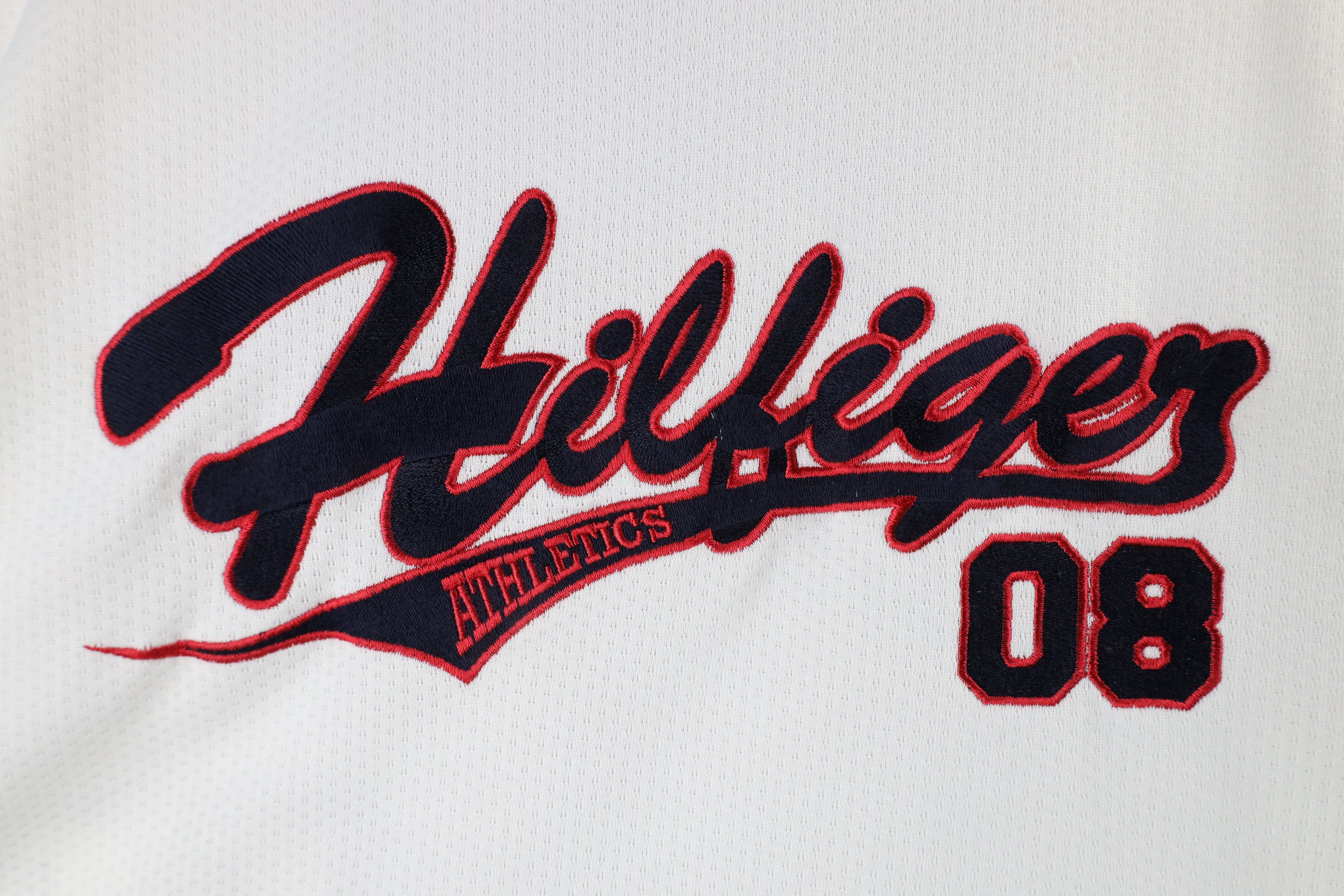 Tommy Hilfiger × Vintage Vintage 90s Tommy Hilfiger Spell Out Baseball Jersey White Size US L / EU 52-54 / 3 - 9 Thumbnail