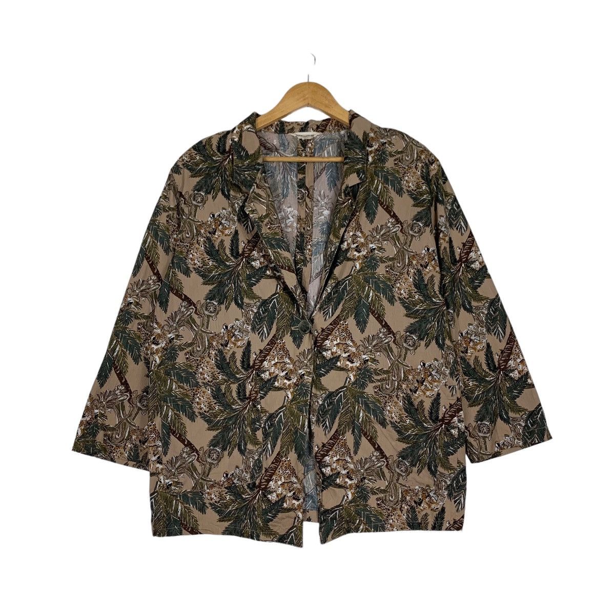 Vintage RUBAN ROUGE Motif Tree Design Casual Jacket #1016-C46 Size L / US 10 / IT 46 - 1 Thumbnail
