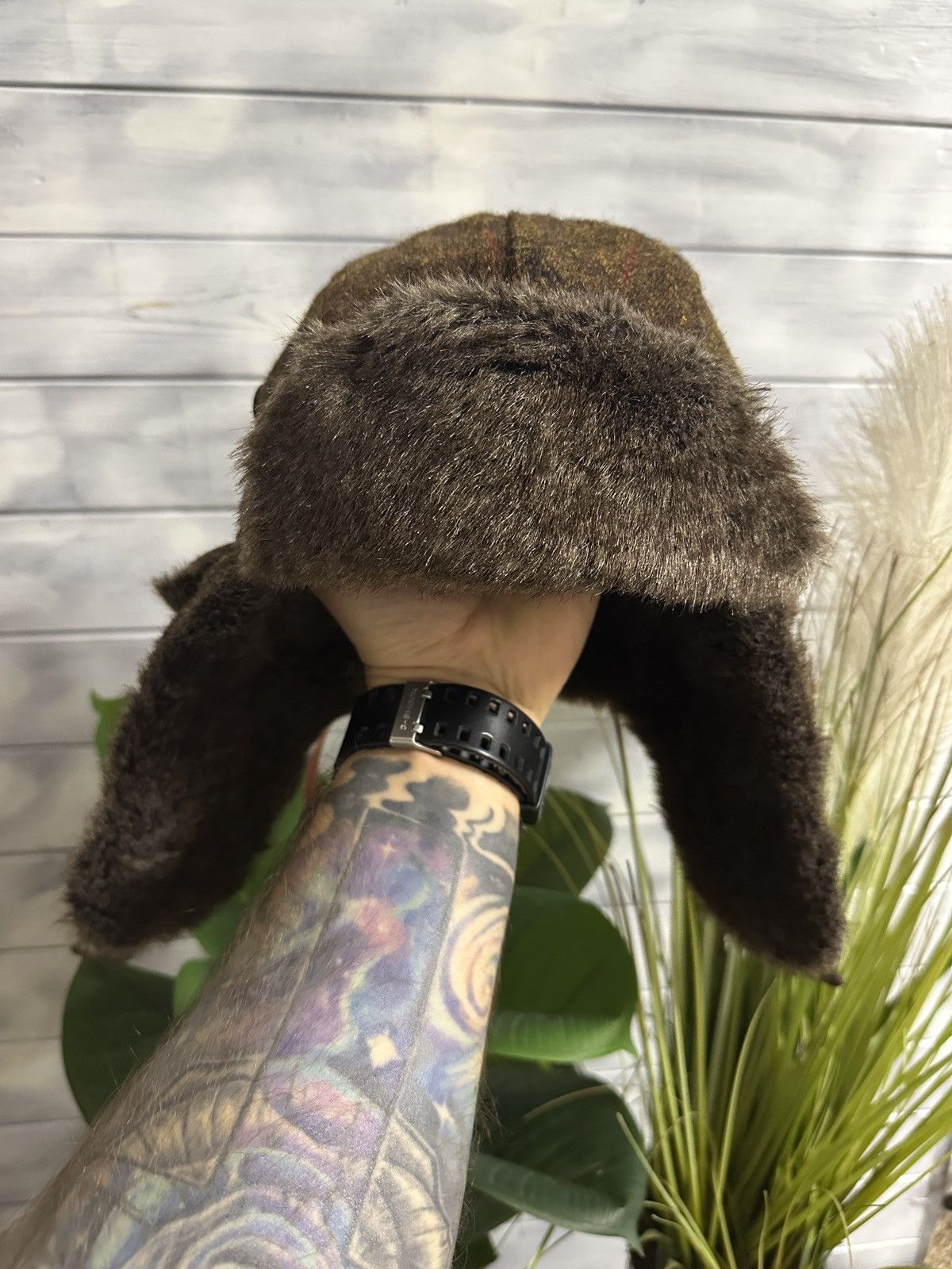 Harris Tweed Rare Hat Harris Tweed Fair Fur Fuzzi Style Y2K Size ONE SIZE - 3 Thumbnail