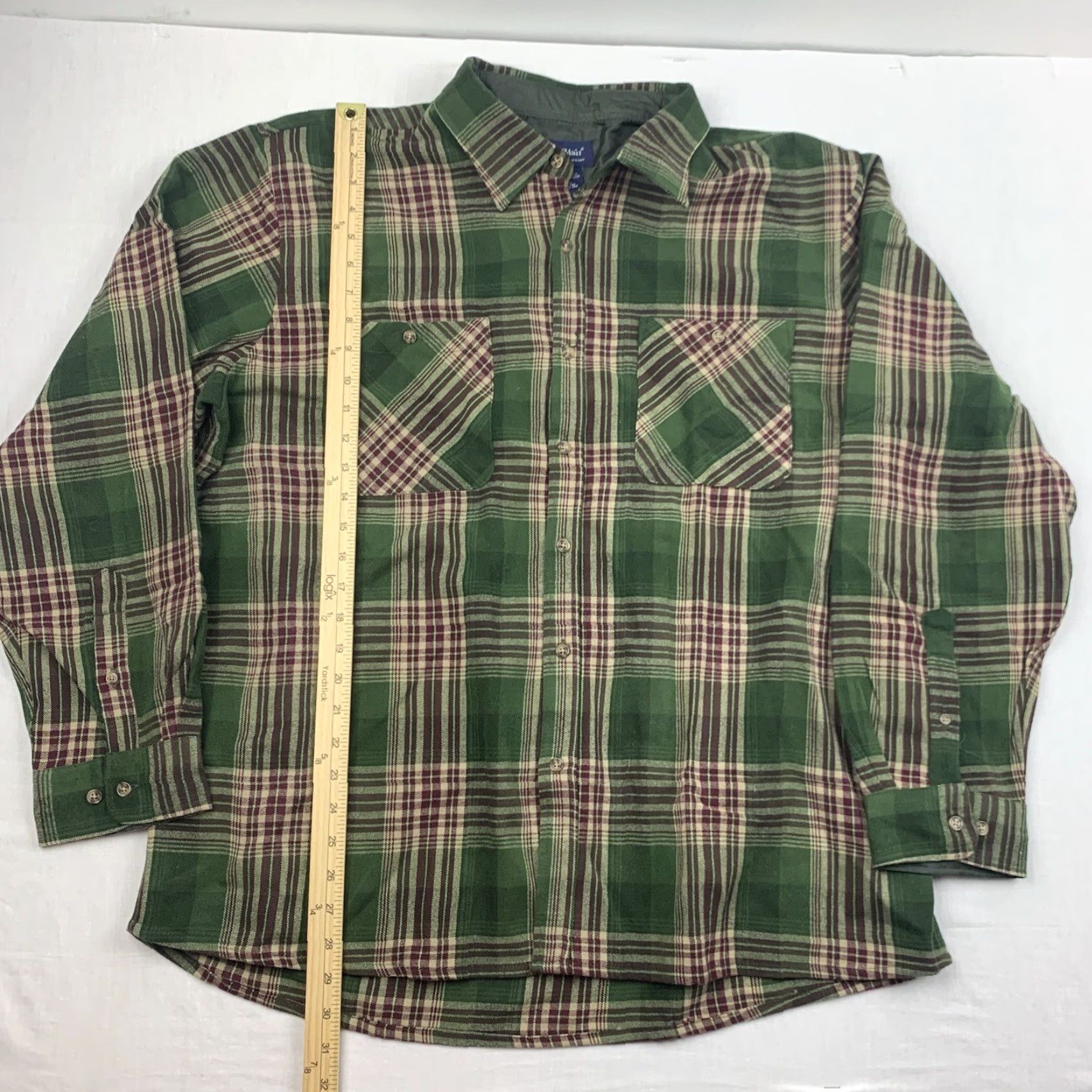 Blair VINTAGE John Blair Flannel Shirt Men Adult XL Green Plaid Outdoor Nature 80s Size US XL / EU 56 / 4 - 5 Thumbnail