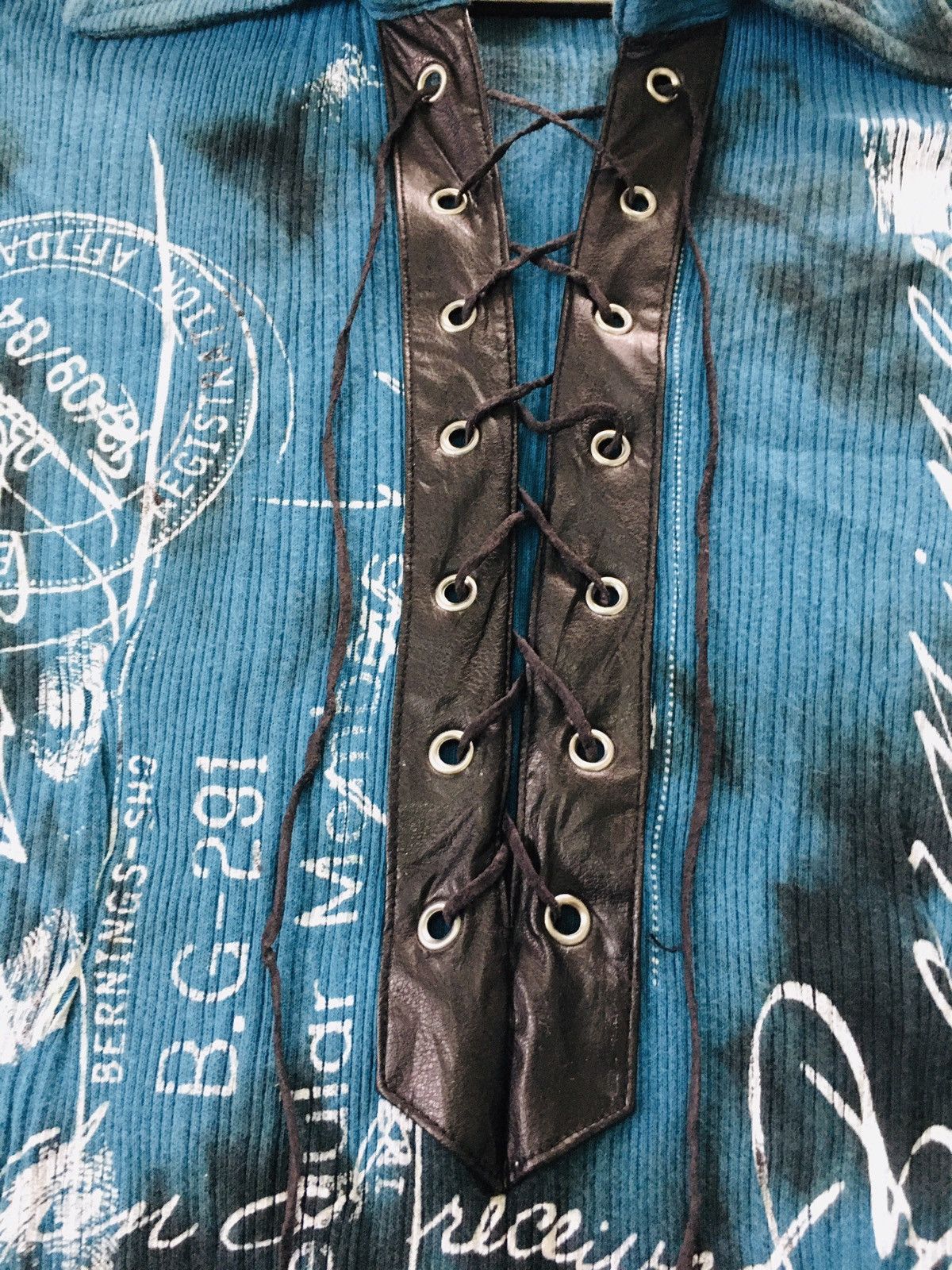 If Six Was Nine × Japanese Brand × Le Grande Bleu (L.G.B.) Bernings Sho Nice Design Punk Gothic Shirt (18) Size M / US 6-8 / IT 42-44 - 4 Thumbnail