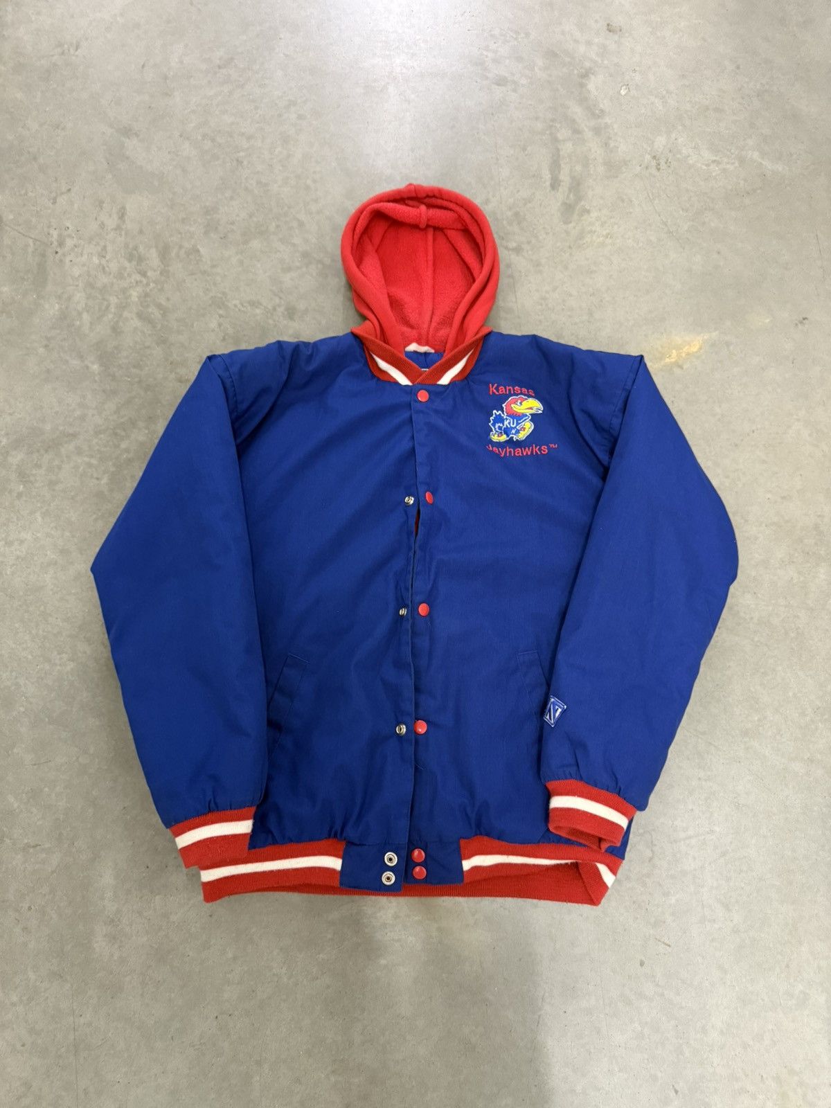 NCAA Vintage Kansas Jayhawks Puffer Jacket NCAA 90s USA Size US S / EU 44-46 / 1 - 1 Thumbnail