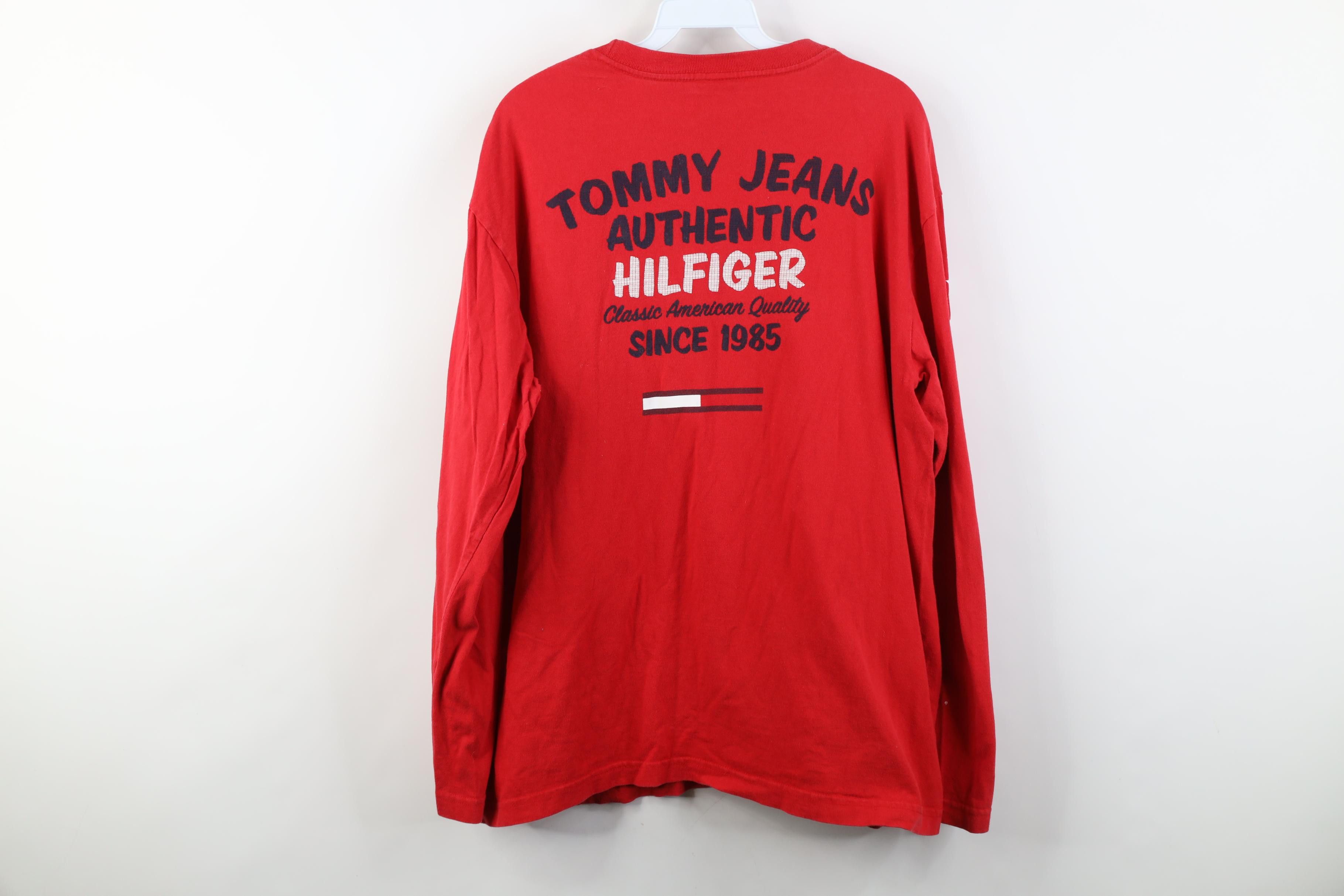 Tommy Hilfiger Vintage Y2K 2002 Tommy Hilfiger USA Flag Long Sleeve T-Shirt Size US M / EU 48-50 / 2 - 16 Thumbnail