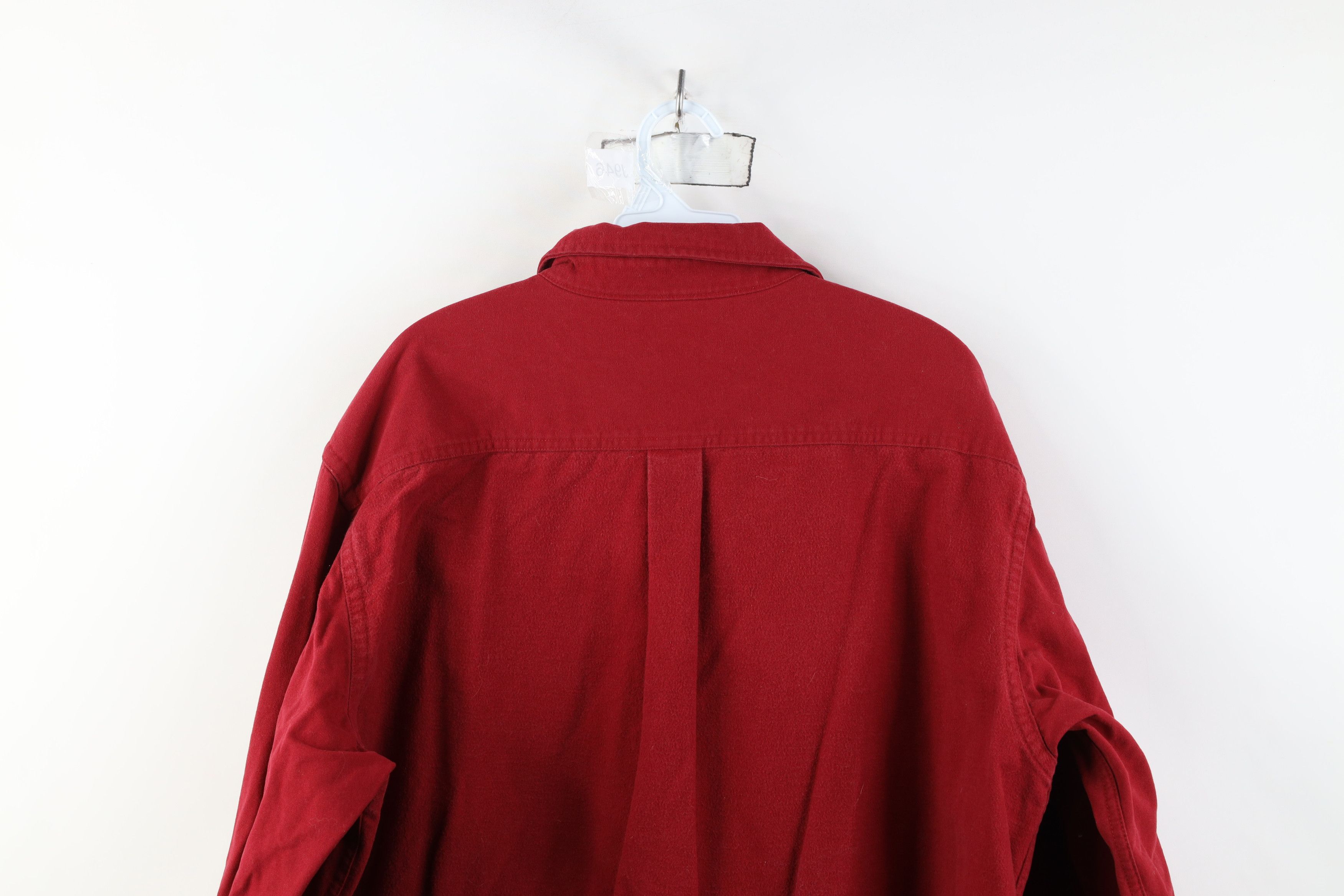 L.L. Bean Vintage 90s LL Bean Heavy Chamois Collared Button Shirt Size US XL / EU 56 / 4 - 10 Thumbnail