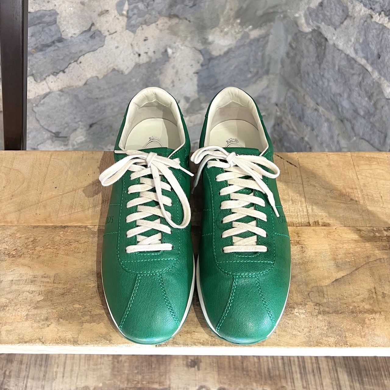 Tod's Tod's Green Leather Sneakers Size US 7 / EU 40 - 4 Thumbnail