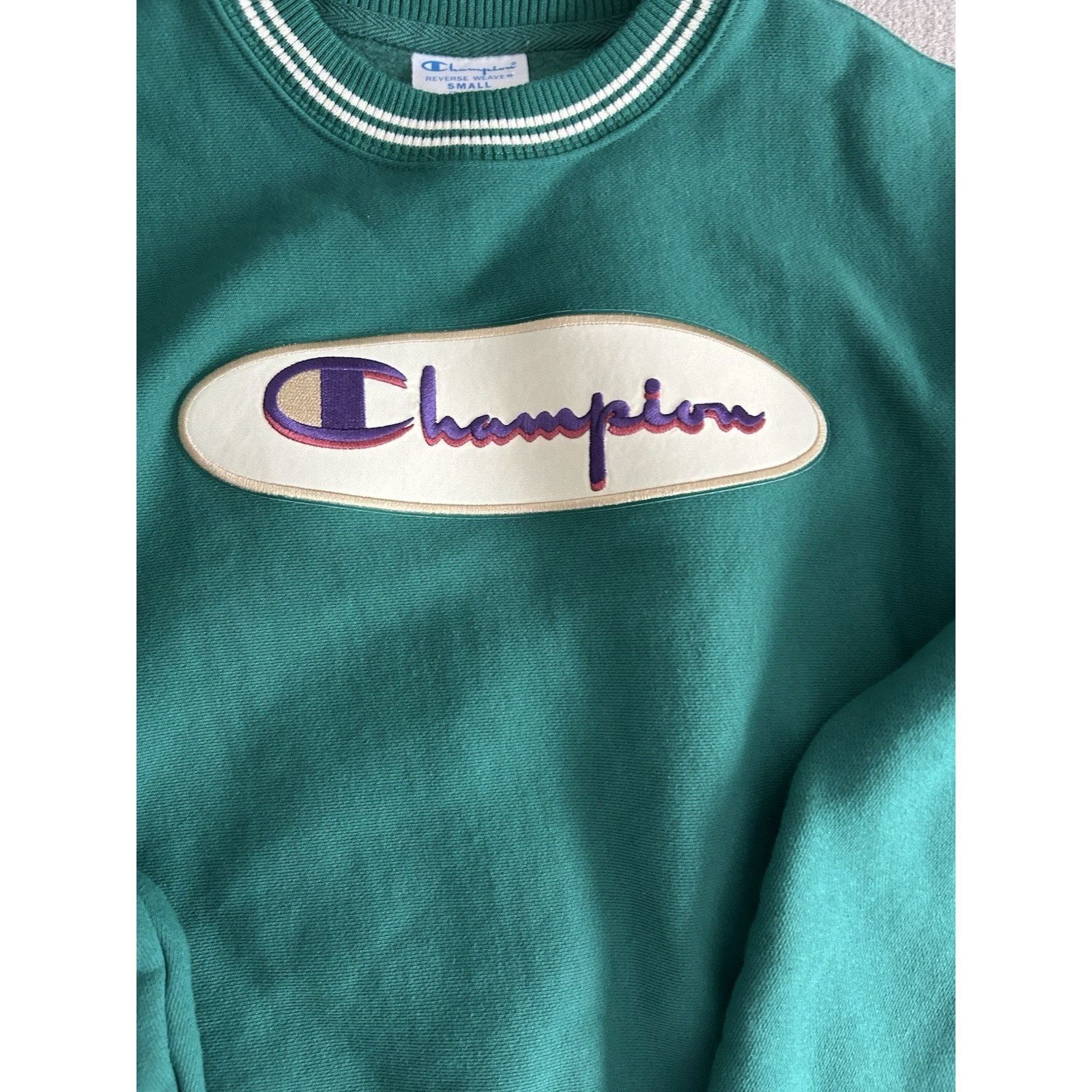 Champion Vtg Champion Reverse Weave Crew Neck Sweatshirt Green S Size US S / EU 44-46 / 1 - 4 Thumbnail