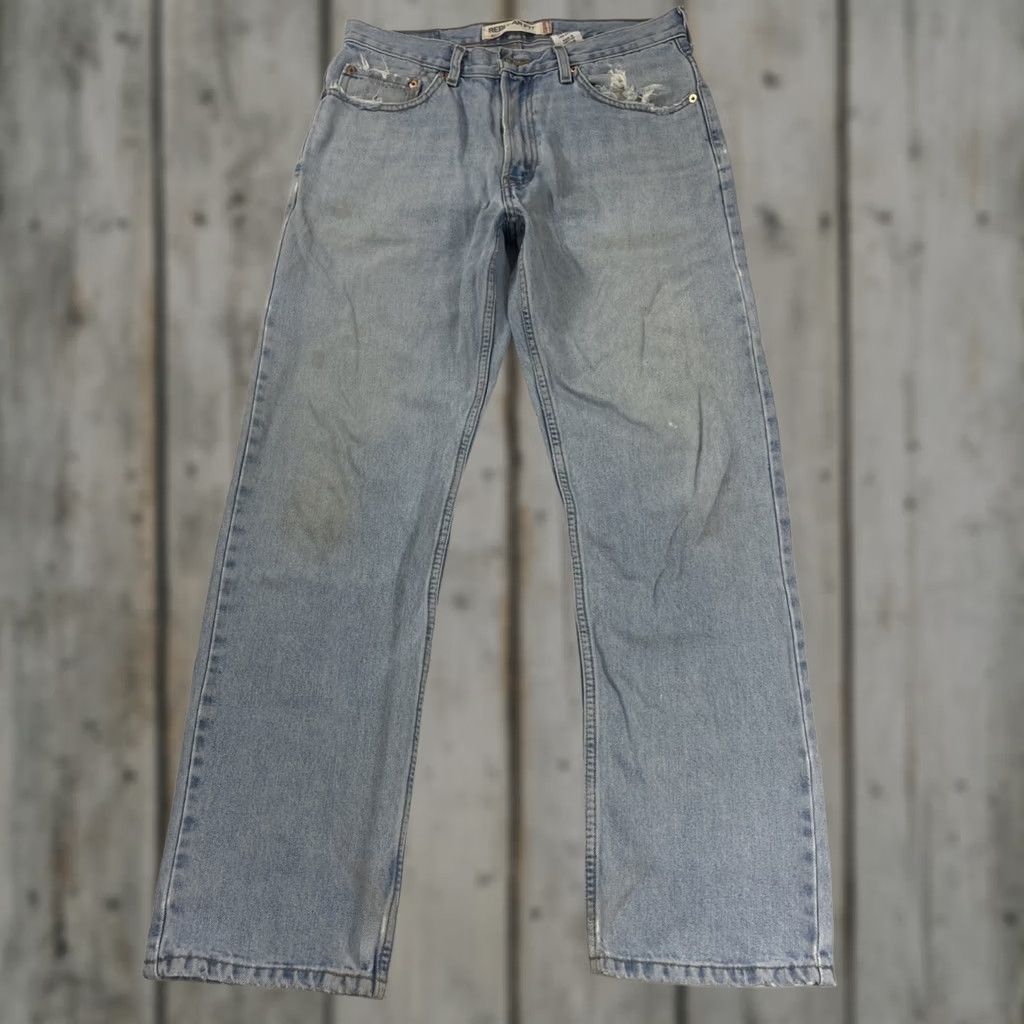 Levi's Levi's Denim Jeans 505 Regular Fit 33x32 Blue Distressed Men Size US 33 - 1 Thumbnail