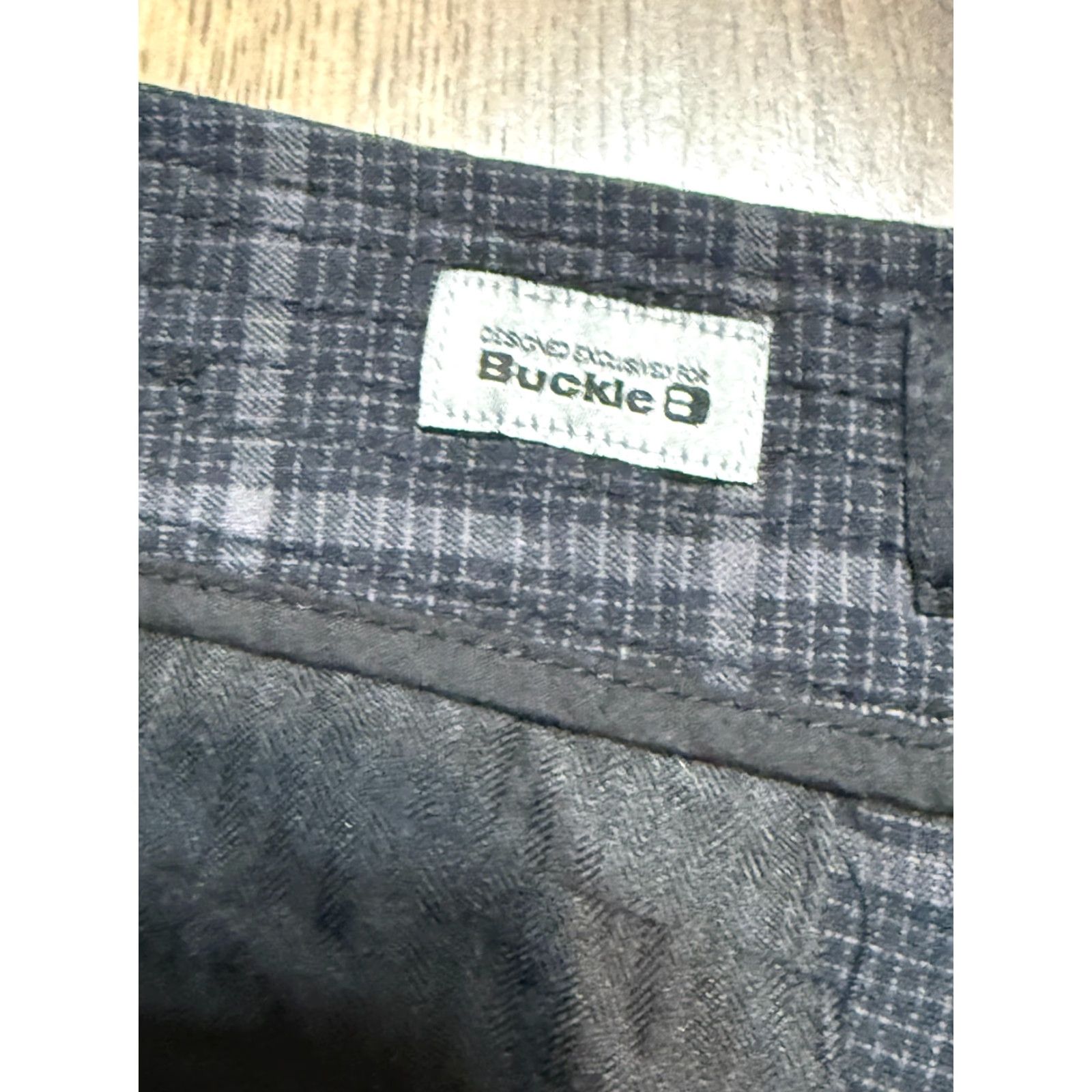 Hurley Hurley Shorts Men's 34 Plaid Chino Shorts Casual Pockets Black Grey Size US 34 / EU 50 - 5 Thumbnail