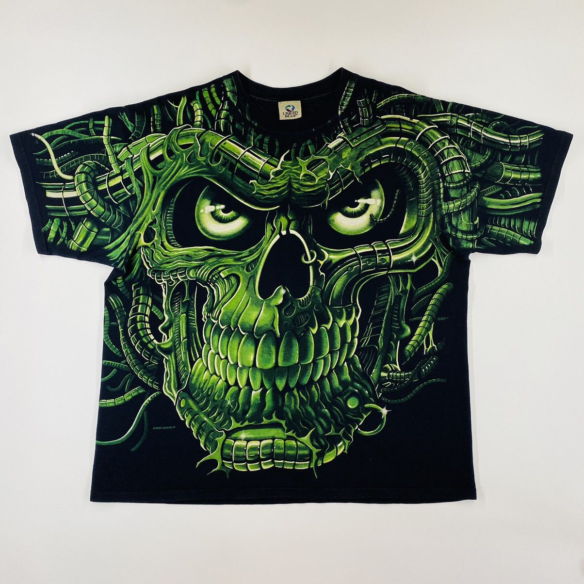 Liquid Blue 1998 Vintage Skull Terminator Supreme Stussy Size US XL / EU 56 / 4 - 2 Thumbnail