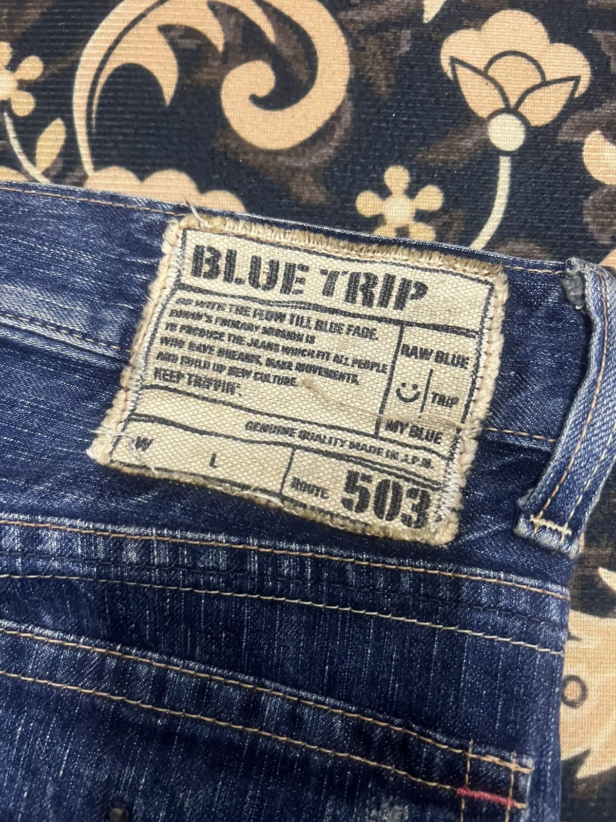 Japanese Brand FLARED🔥EDWIN 503 DISTRESSED DENI PANT Size US 34 / EU 50 - 7 Thumbnail