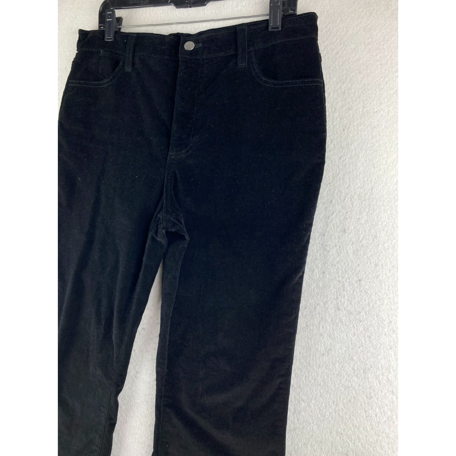 NYDJ VINTAGE NYDJ Pants Womens 14P Black Corduroy Bootcut Dark Wash Denim Pockets USA Made Size 36" / US 14 / IT 50 - 6 Thumbnail