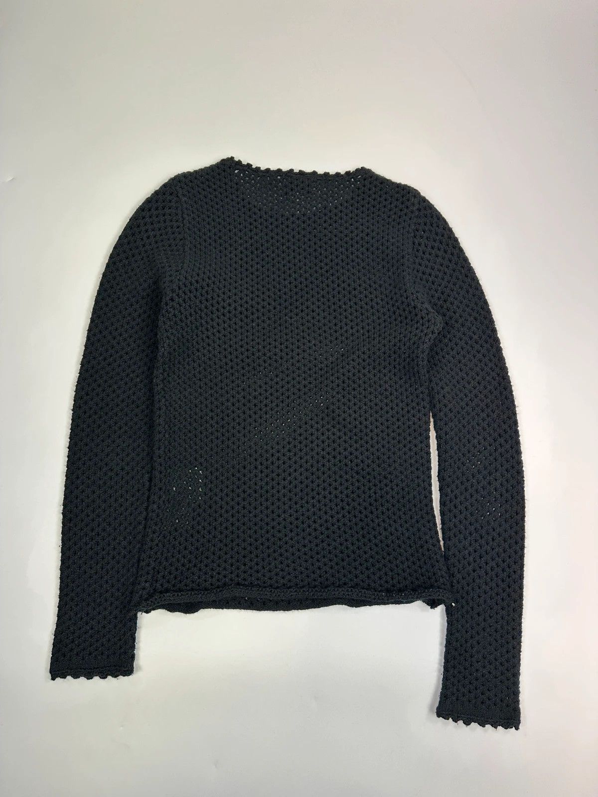 Dolce & Gabbana Dolce & Gabbana 00s Black Mesh Wool Knitted Sweater Size US M / EU 48-50 / 2 - 4 Thumbnail