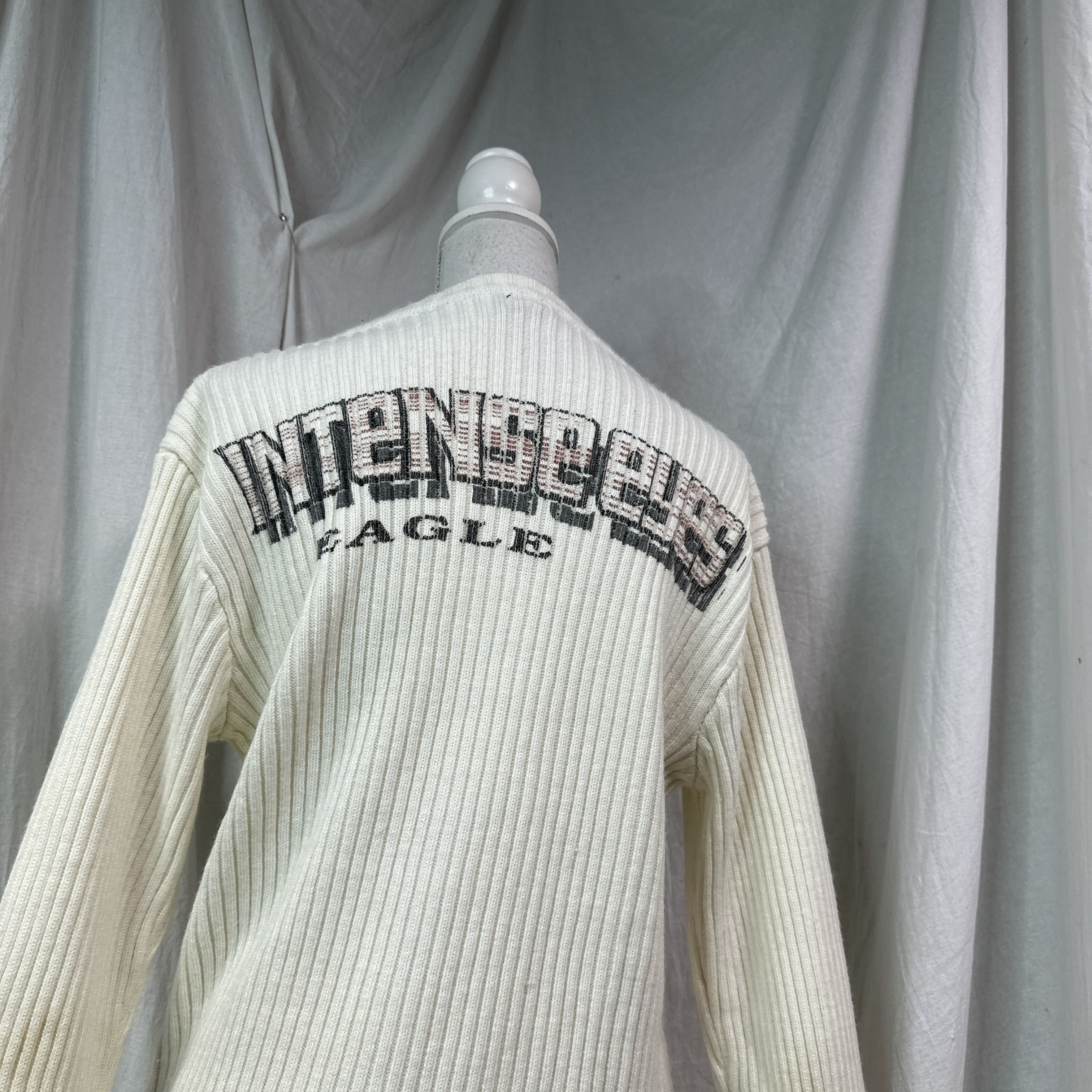 Vintage Vintage Streetwear Skater Ribbed Printed Sweater Y2K Size US L / EU 52-54 / 3 - 7 Thumbnail