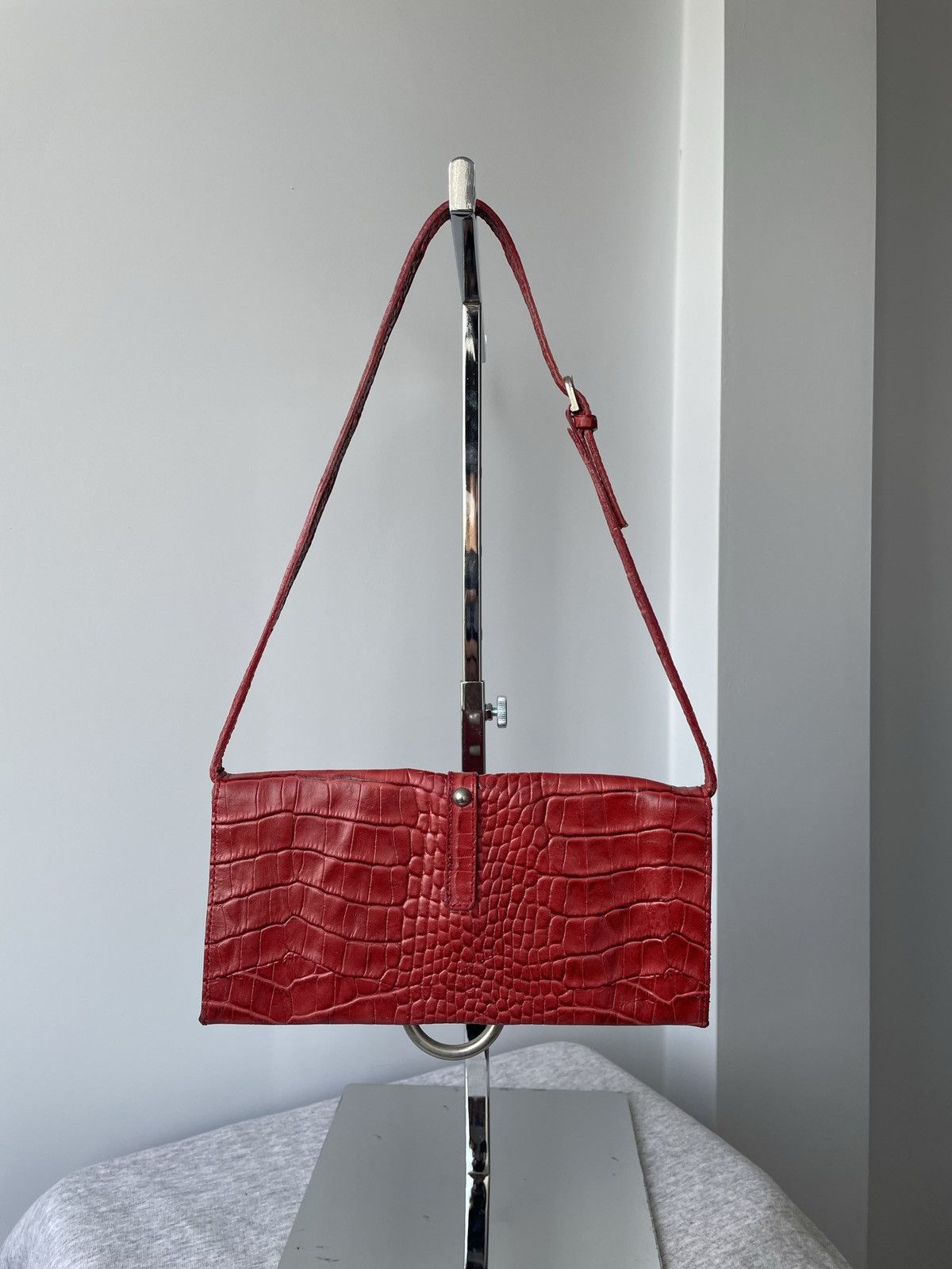 Dolce & Gabbana Dolce&Gabbana Vintage Y2k Red Leather Hand Bag Luxury Size ONE SIZE - 4 Thumbnail