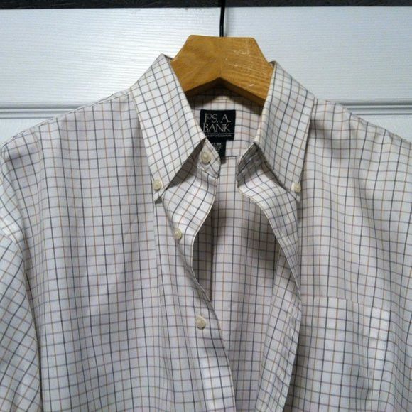 Jos. A. Bank JOS.A.BANK MENS WHITE 100%COTTON CASUAL SHIRT SIZE: 17/34 Size US XL / EU 56 / 4 - 2 Thumbnail