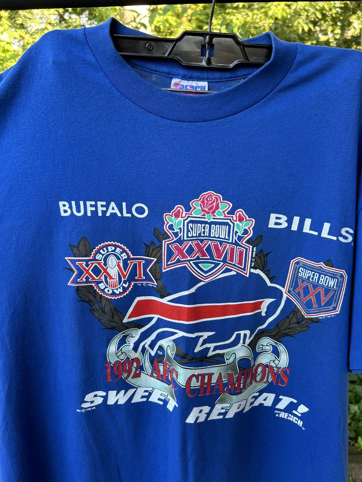 image of Nfl x Vintage Buffalo Bills Sweet Repeat Super Bowl Shirt 90's in Blue, Men's (Size XL)