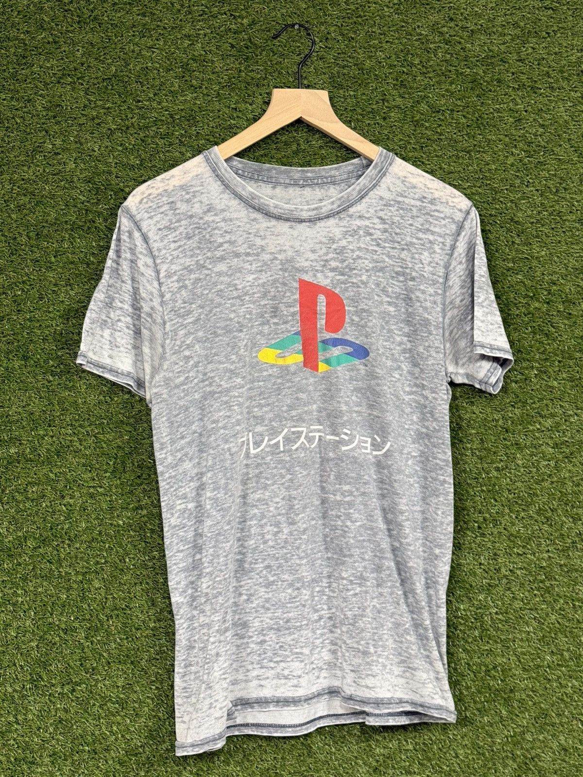 Playstation Playstation Sony Japan Grey Logo Tee Retro Gaming Small Size US S / EU 44-46 / 1 - 2 Thumbnail