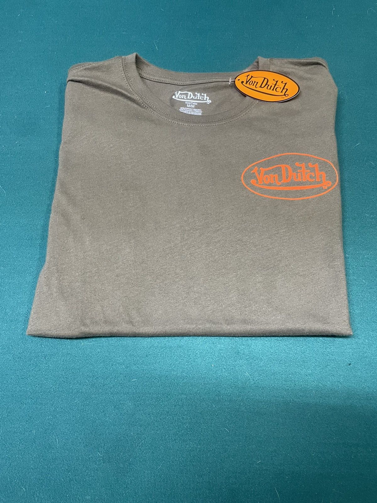 Von Dutch Von Dutch Olive Green Logo Tee (New with Tag) Size US M / EU 48-50 / 2 - 1 Thumbnail