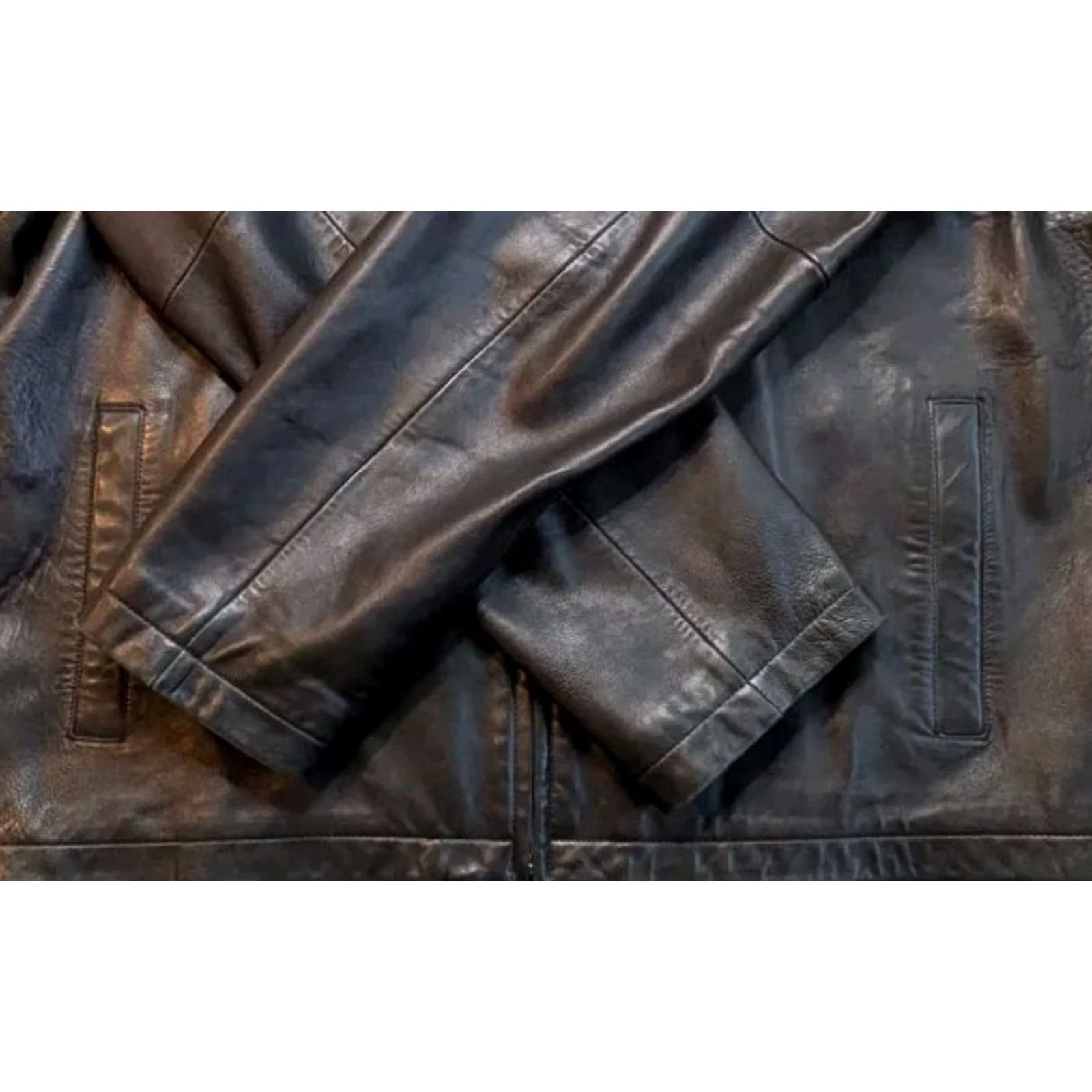 Eddie Bauer VINTAGE Eddie Bauer Leather Jacket Motorcycle Biker XL Tall Mens Size US XL / EU 56 / 4 - 3 Thumbnail