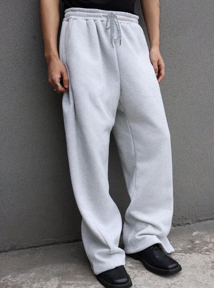 Japanese Brand Light grey Wide Leg Sweatpants Loose fit and baggy Size US 32 / EU 48 - 5 Thumbnail