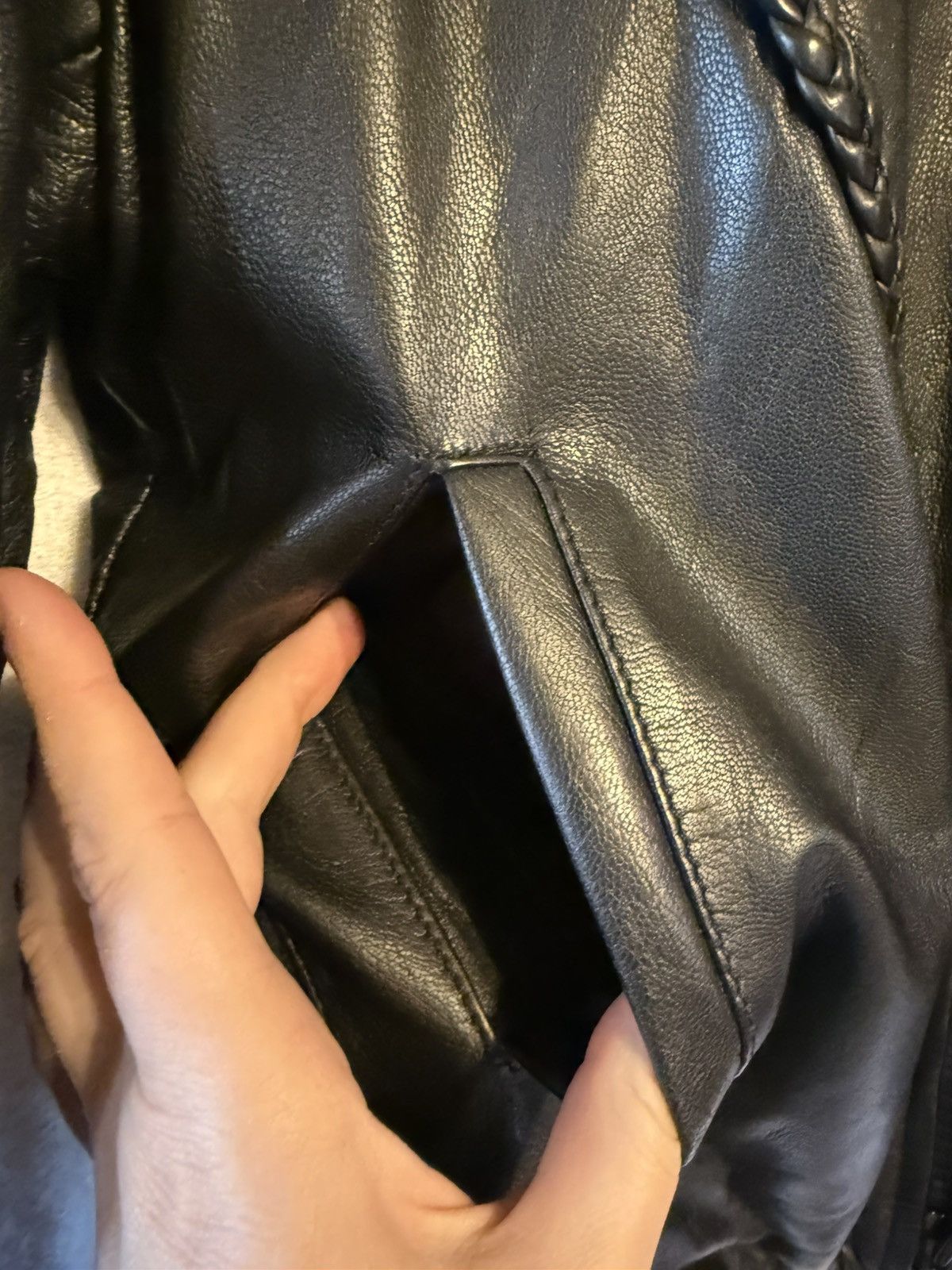Other VTG Barney’s Leather size medium black leather biker jacket Size M / US 6-8 / IT 42-44 - 6 Thumbnail