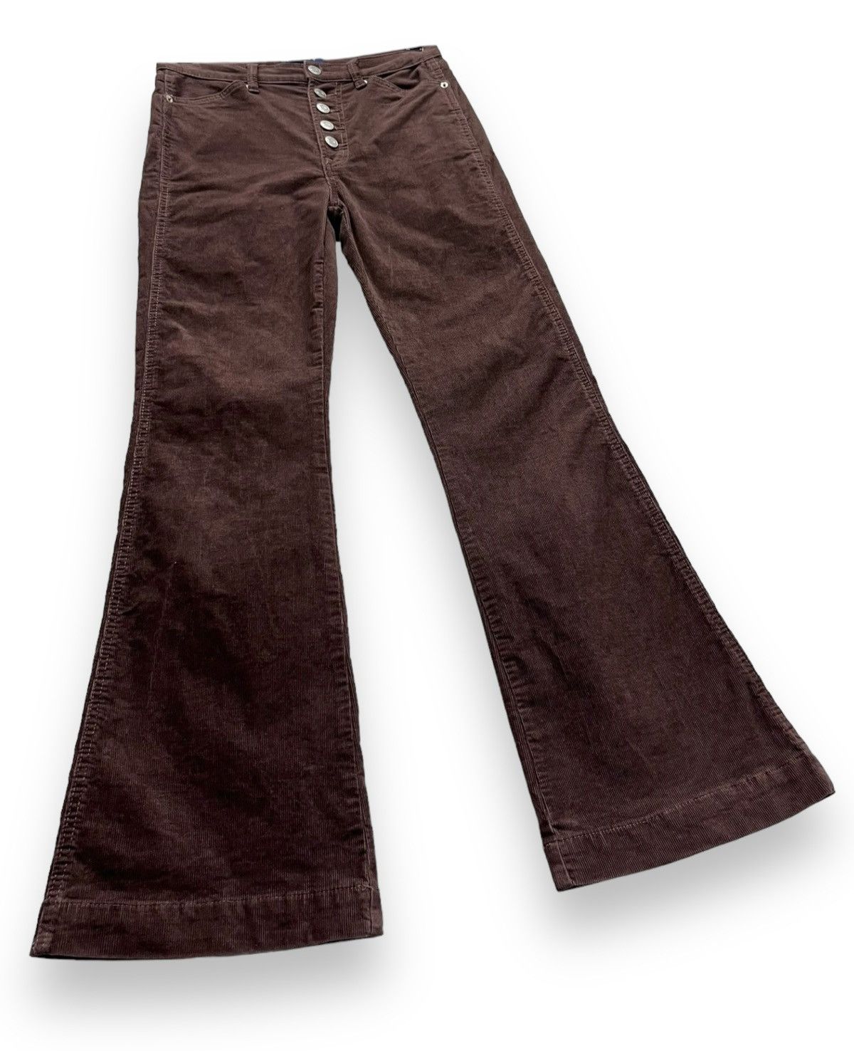 Gap FYE BUTTON FLY🔥GAP Classic Stretch Corduroy High Rise Flare Size US 28 / EU 44 - 1 Thumbnail