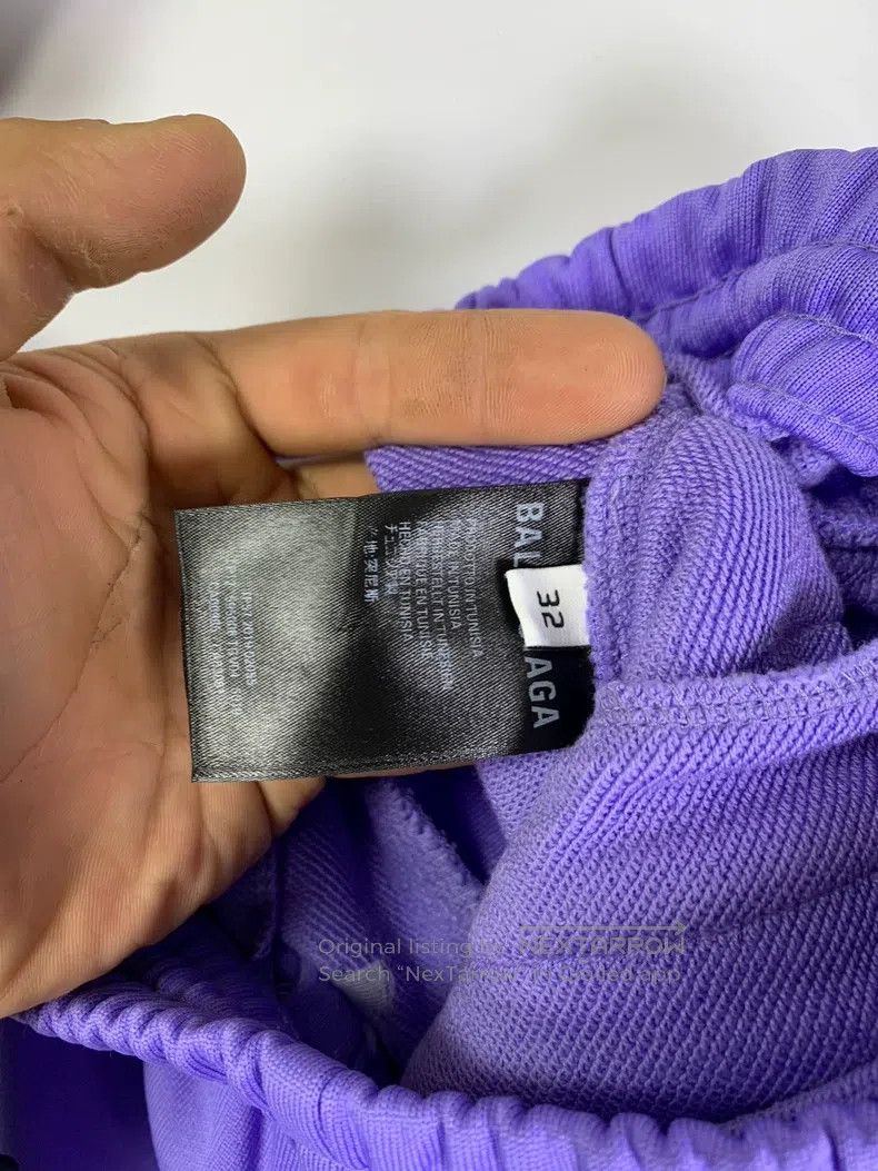 Balenciaga Balenciaga Zipper Logo Purple Sports Pants Size US 32 / EU 48 - 4 Thumbnail