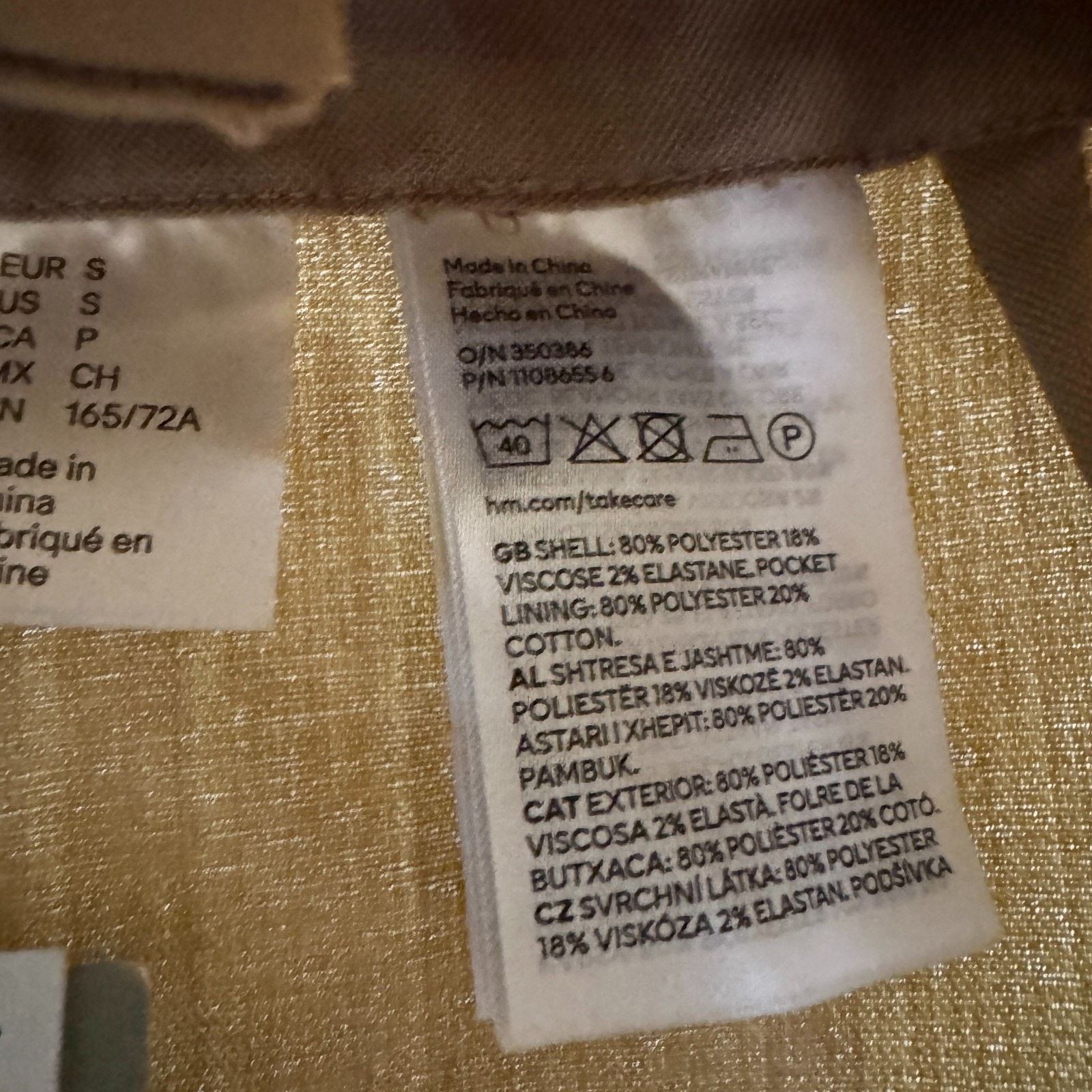 H&M H&M Divided Skirt Size Small Tan Linen Mini Pockets Business Size 32" / US 10 / IT 46 - 4 Thumbnail