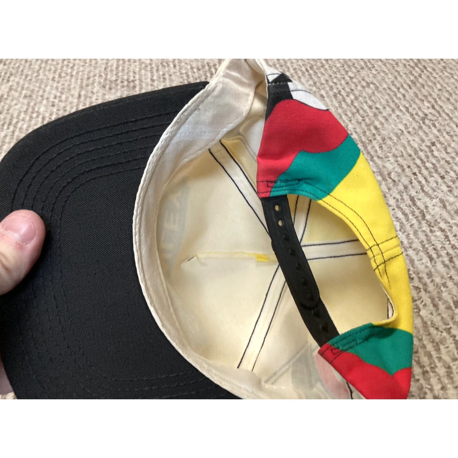 Vintage VINTAGE Stanley Racing Yellow Nascar Winston Flag 90s Rare Retro Trucker Hat Men Adjustable Yellow 80s Mens Size ONE SIZE - 4 Thumbnail
