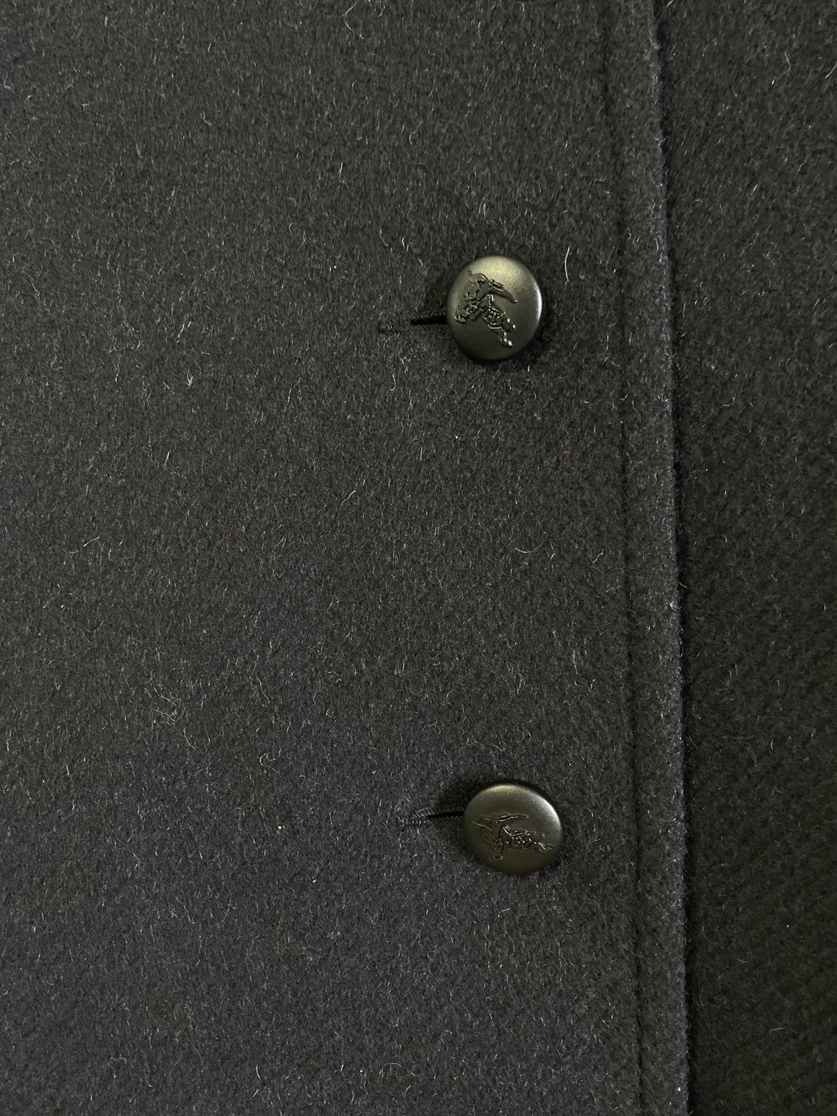 Burberry Burberrys Wool Coat, Double Face, Black, Flared Sle Size M / US 6-8 / IT 42-44 - 3 Thumbnail