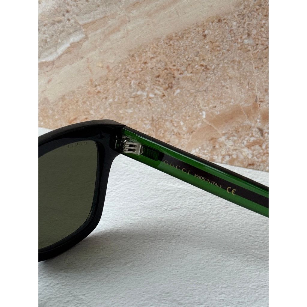 Gucci NEW Gucci GG0001S Black Striped Arm Sunglasses Size ONE SIZE - 6 Thumbnail