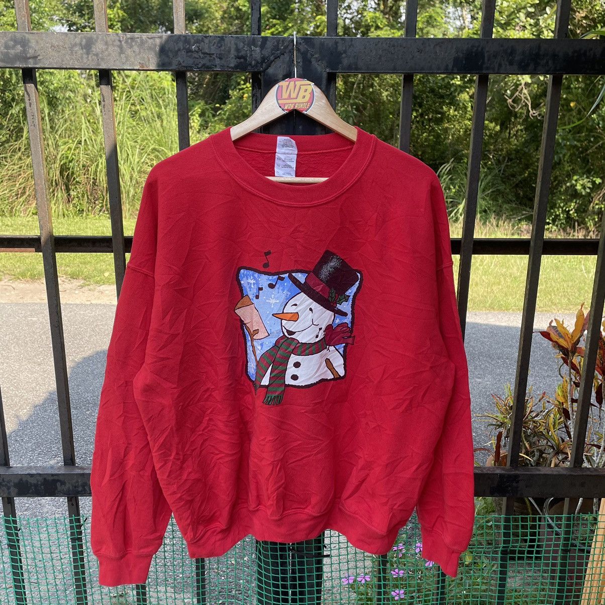 Gildan × Vintage 🔥Vintage Merry Christmas Graphic Winter Sweatshirts Size US L / EU 52-54 / 3 - 1 Thumbnail