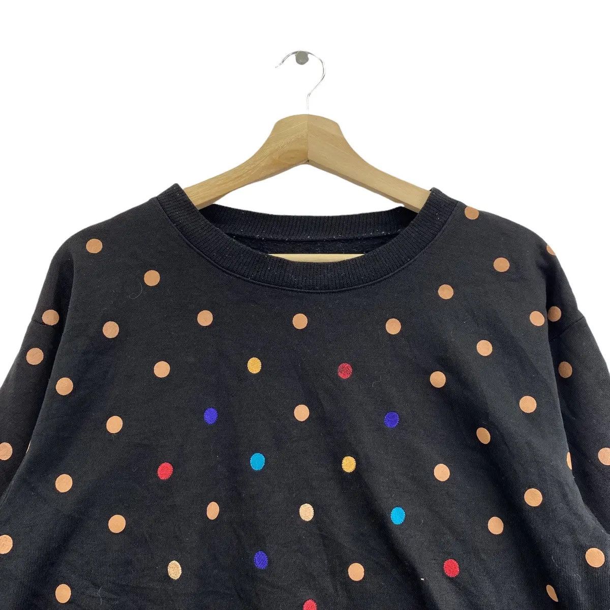 Vintage Vtg 90’ POLKA DOT ART Pop Fine Modern Sweatshirt Sweater Size M / US 6-8 / IT 42-44 - 3 Thumbnail