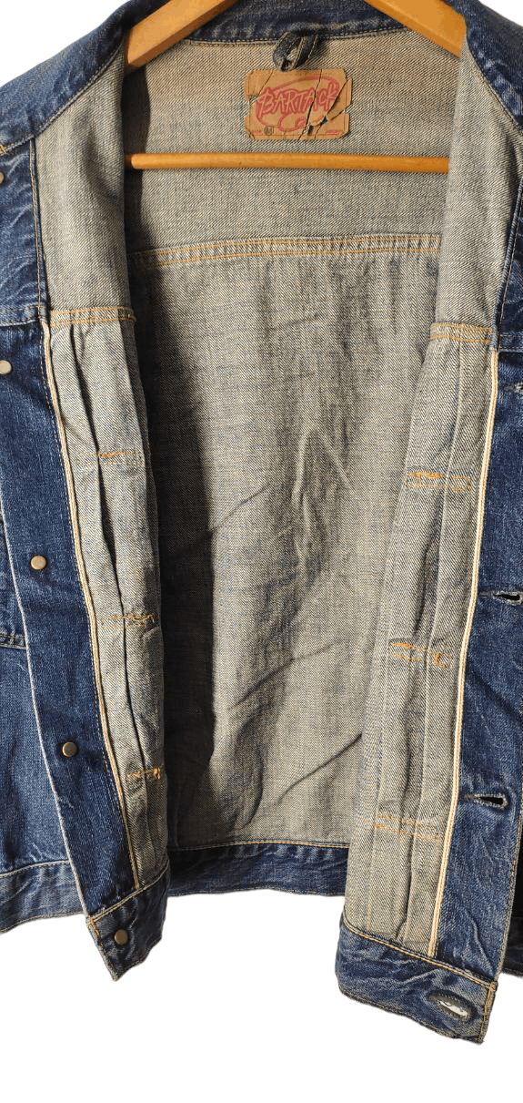 Japanese Brand VINTAGE BARTACK SELVADGE DENIM TRUCKER JACKET Size US M / EU 48-50 / 2 - 10 Thumbnail