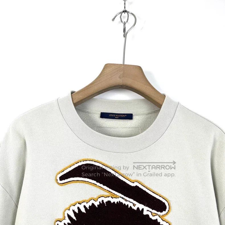 Louis Vuitton Louis Vuitton Chest eye embroidered flocked logo crew neck Size US L / EU 52-54 / 3 - 3 Thumbnail