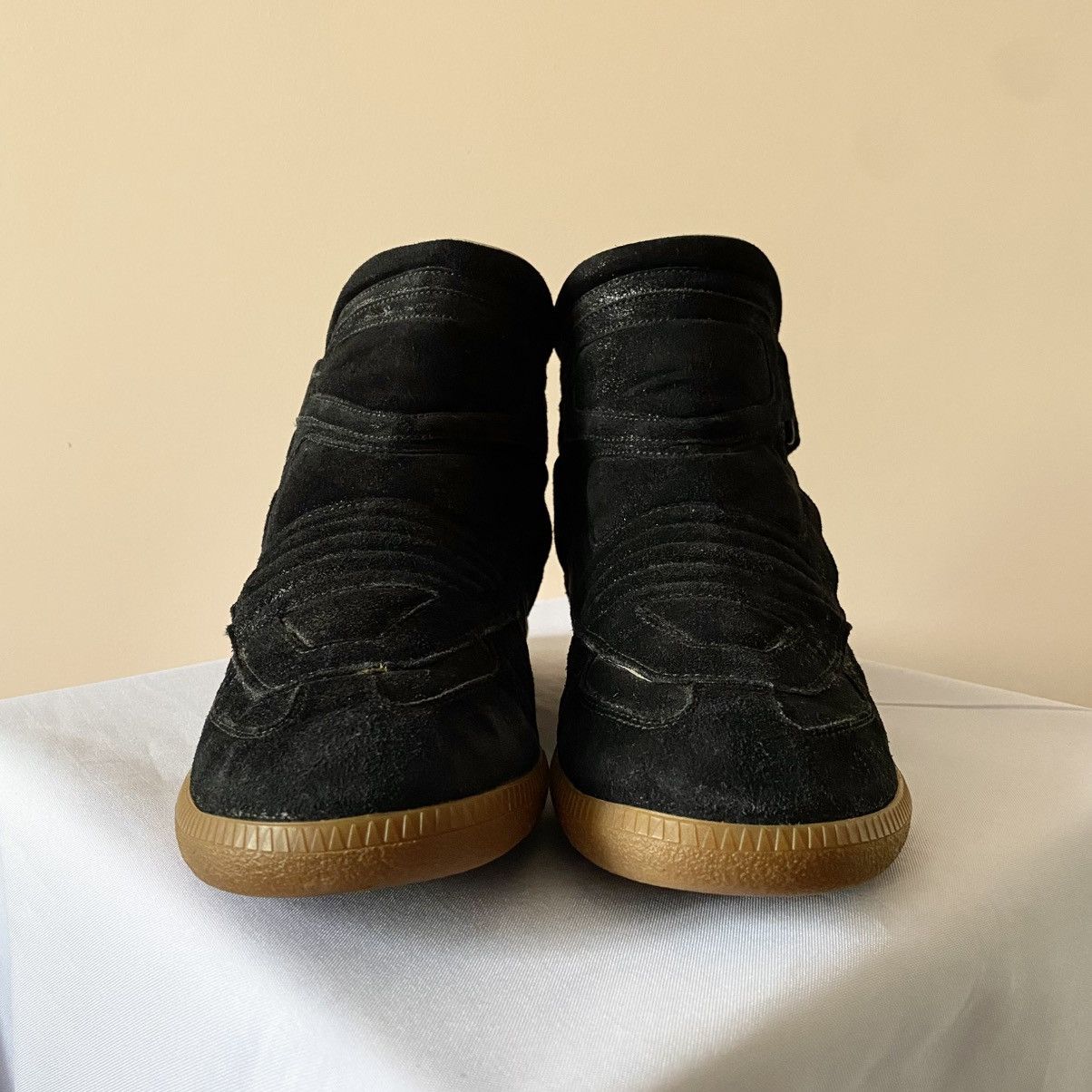 Maison Margiela Maison Margiela SS09 Moto Biker Suede Black Sneakers Shoes Size US 9 / EU 42 - 2 Thumbnail