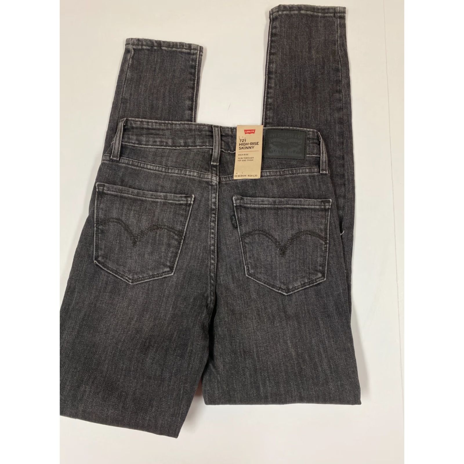 Levi's Levi's Jeans Womens Regular Skinny 00 Black High-Rise Denim Slim Stretch Zipper 30in Inseam Size 24" / US 00 / IT 34 - 6 Thumbnail