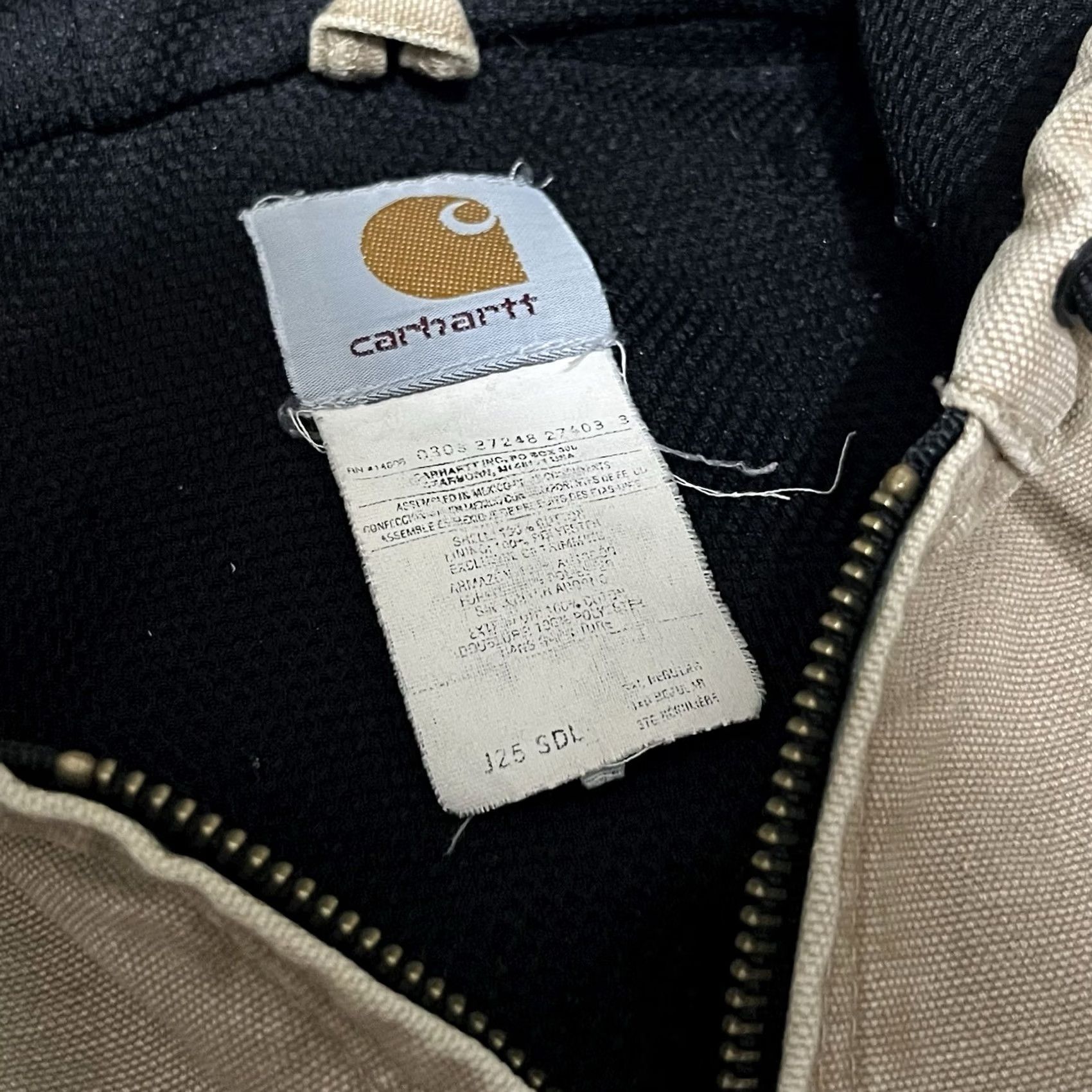 Carhartt VINTAGE Carhartt Active Jacket Mens 3XL Sandstone Saddle Tan Thermal J25 Y2K Outdoor USA Bomber Jacket Brown Cotton Lined Hooded Logo Size US XXL / EU 58 / 5 - 4 Thumbnail
