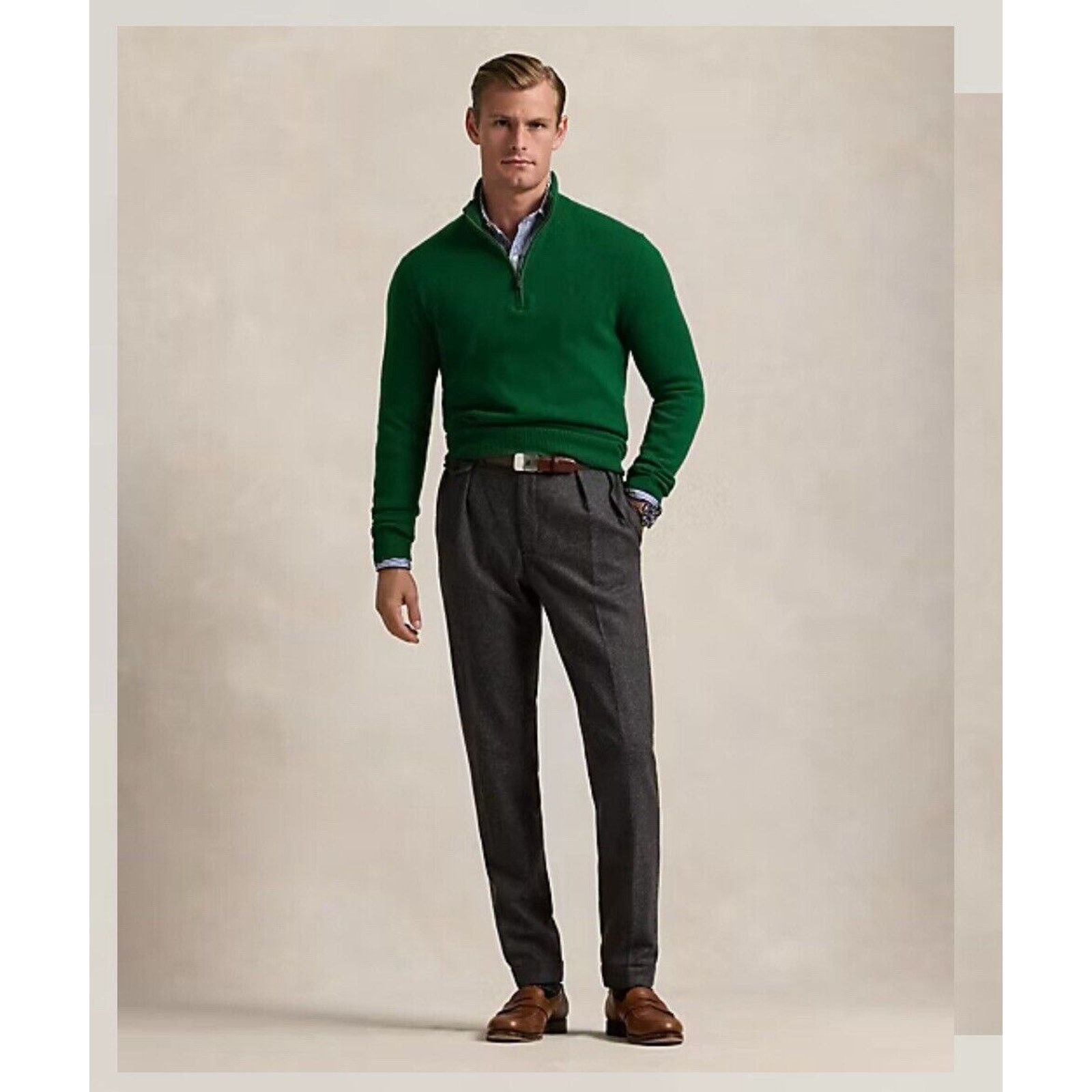 Ralph Lauren NEW POLO Ralph Lauren Wool Pullover Sweater Green Medium Size US S / EU 44-46 / 1 - 2 Thumbnail