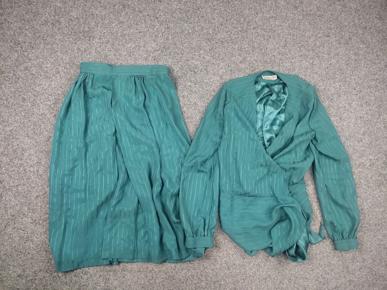 Dior Rare Vintage Christian Dior tricots et coordonnées silk suit Size L / US 10 / IT 46 - 17 Thumbnail