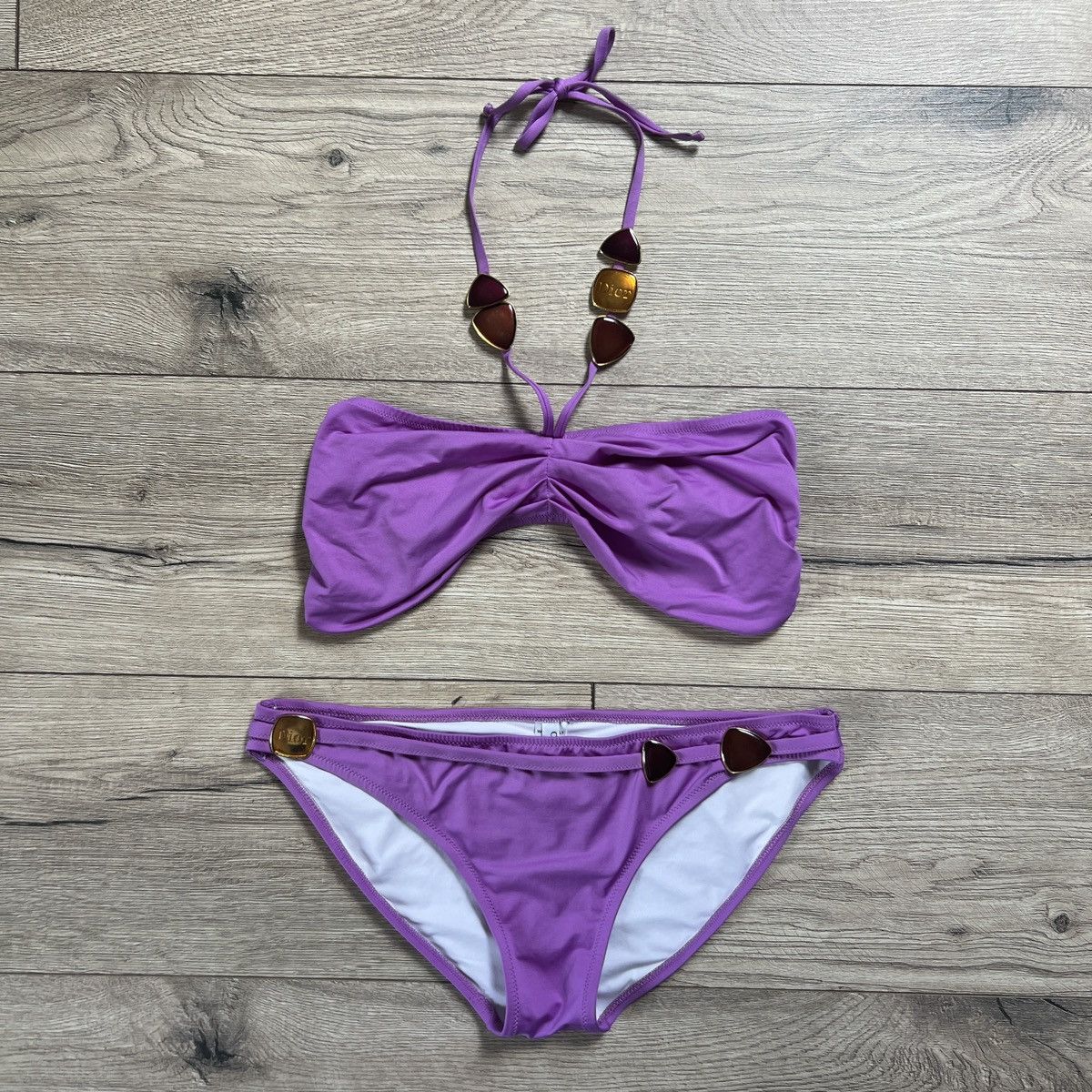 Dior Christian Dior Two-pieces swimsuit Bikini Purple Pink Size M / US 6-8 / IT 42-44 - 1 Thumbnail