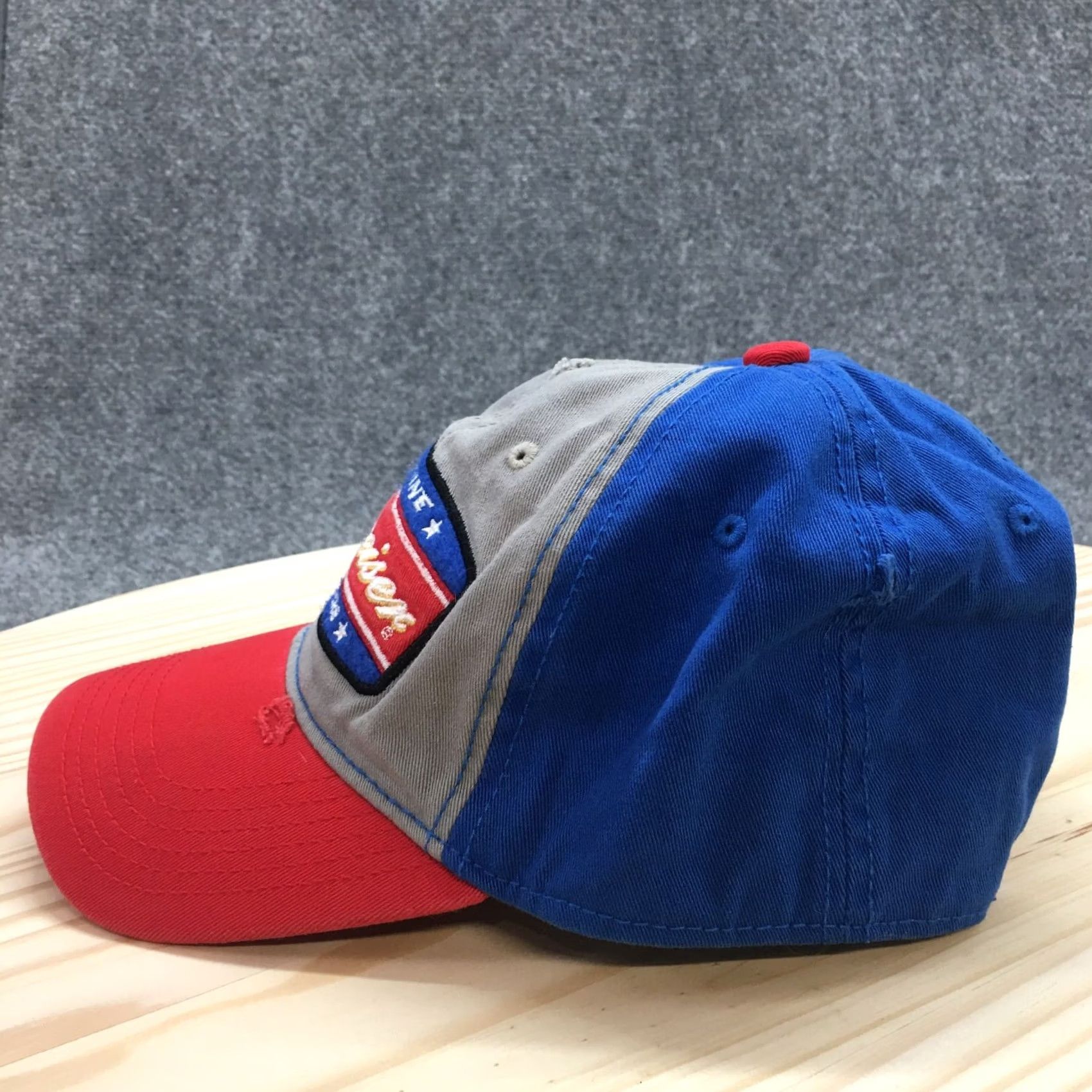 Budweiser Budweiser King Of Beers Baseball Cap Mens Blue Gray One Size Embroidered Logo Size ONE SIZE - 3 Thumbnail