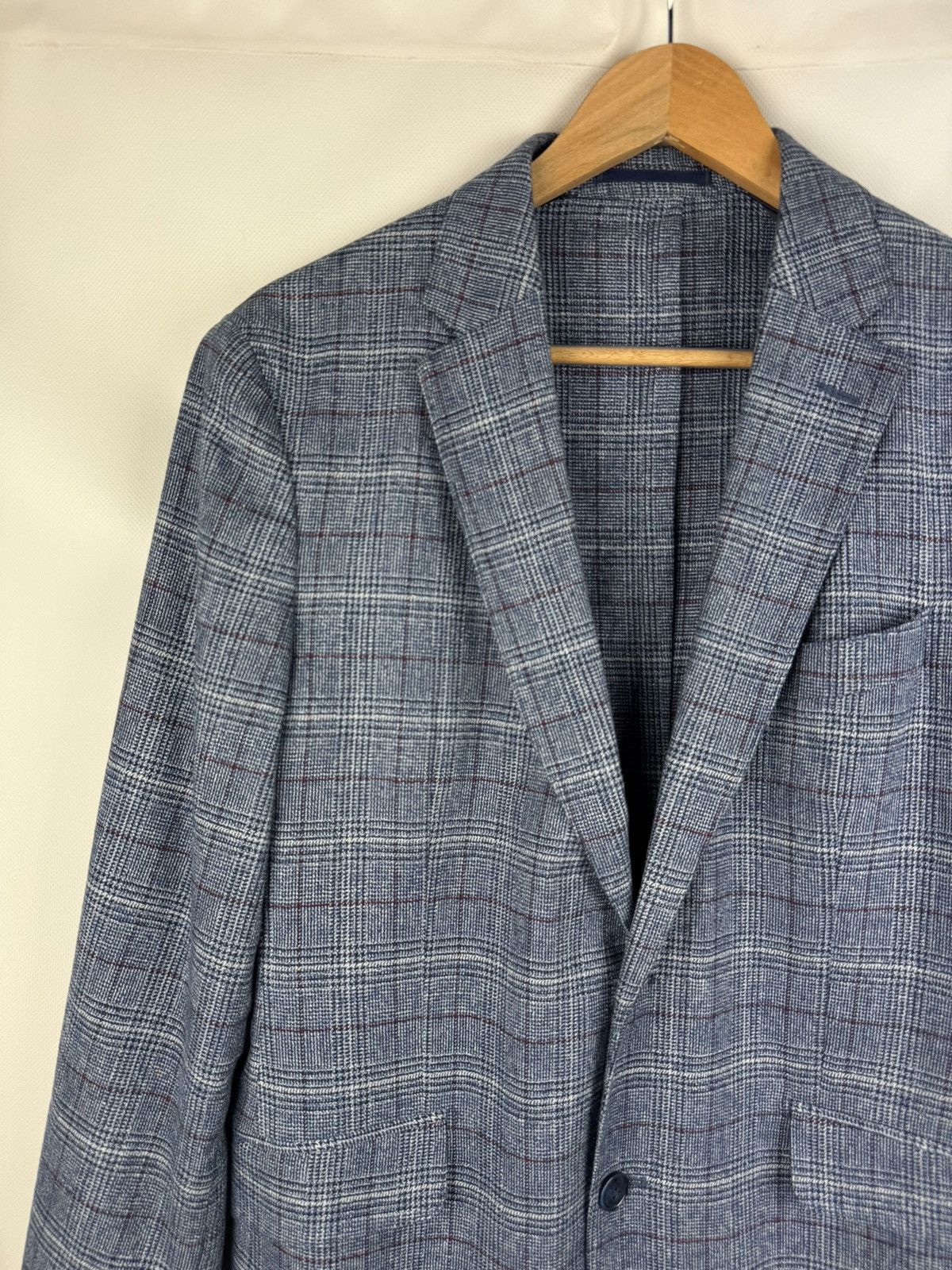 Hackett Hackett Cotton Linen Strch Pow CC Half Lined Blazer Jacket Size 40R - 4 Thumbnail