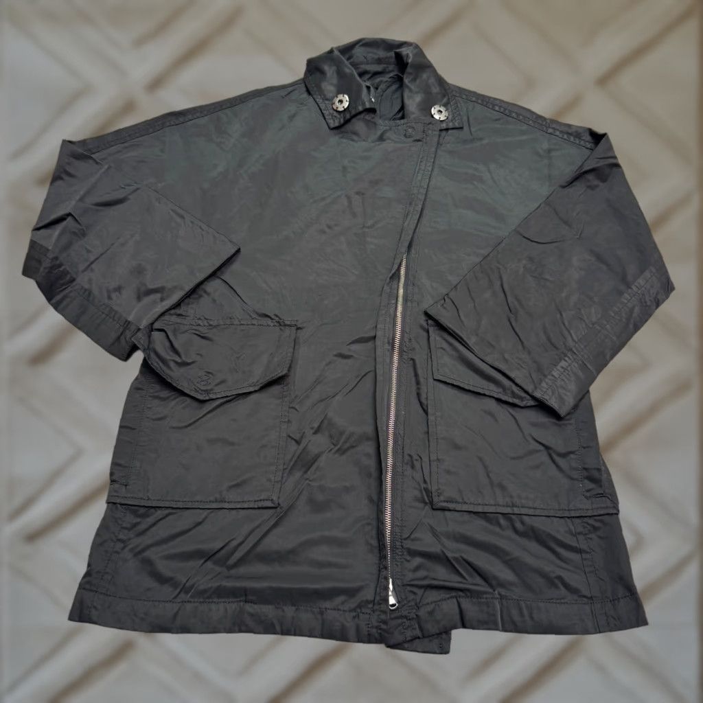 Club Monaco Black Asymmetrical Full Zip Hoodie Jacket Womens XS Jacket