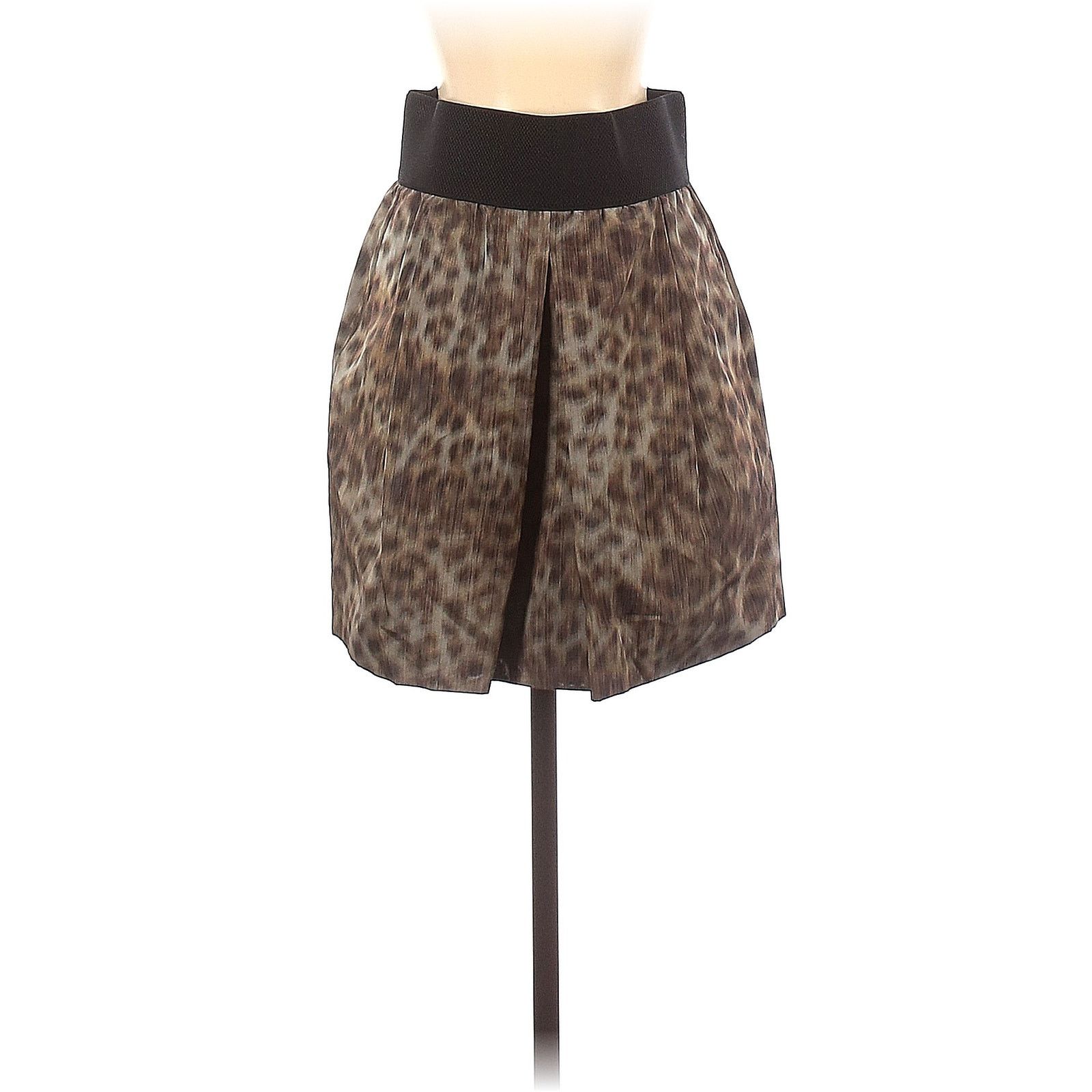 Veronica Beard Pull on silk mini skirt cheetah print | sz 1 XXS Size 24" / US 00 / IT 34 - 1 Thumbnail