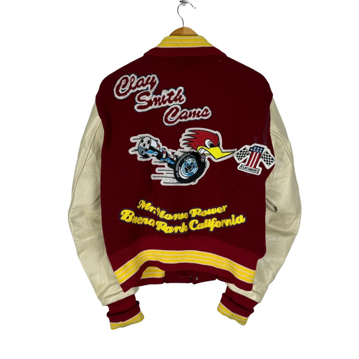 Sports Specialties ☀️CLAYSMITH MOONEYES FW2006 COWHIDE LEATHER VARSITY JACKET Size US L / EU 52-54 / 3 - 12 Thumbnail