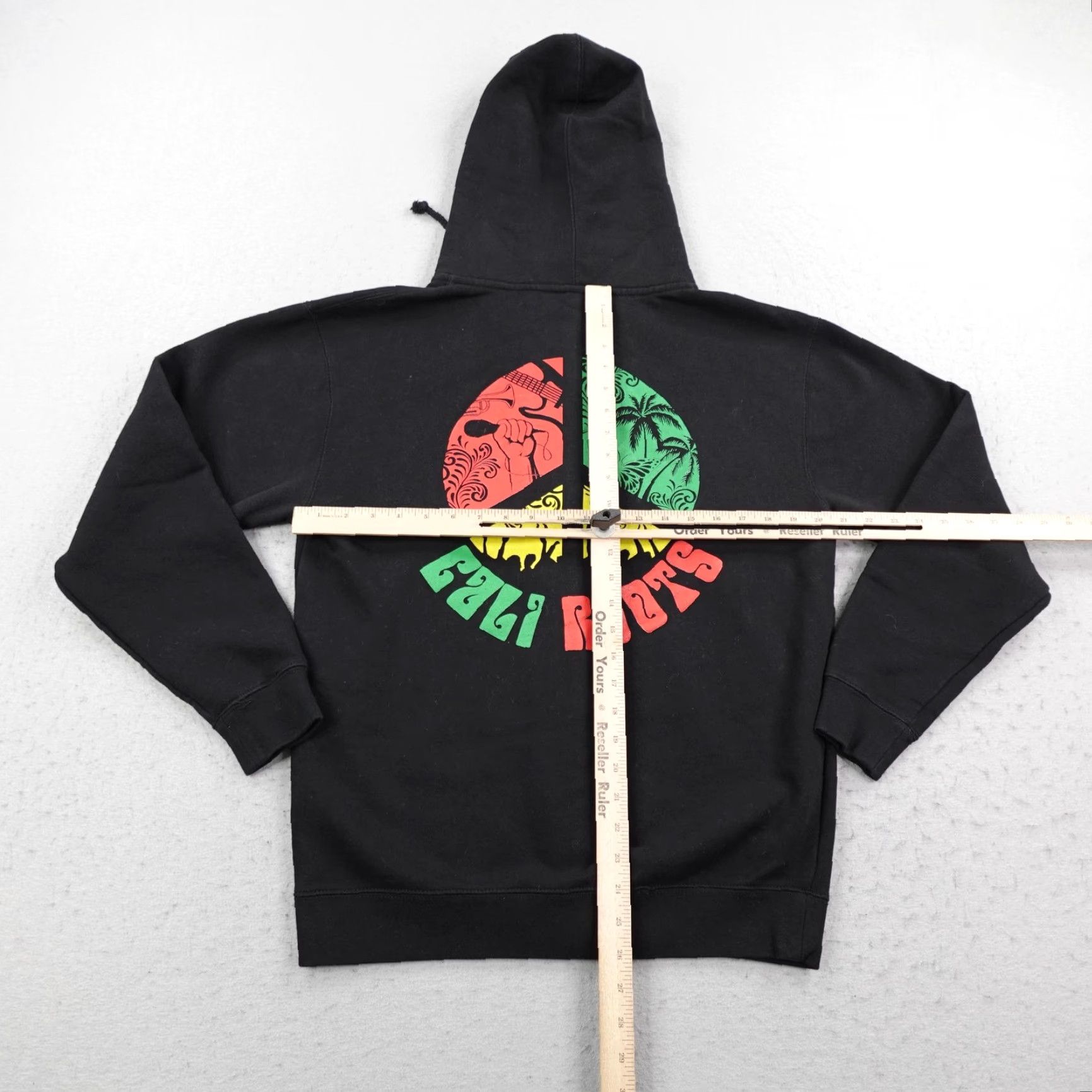 Vintage Cali Roots Hoodie California Reggae Festival Sweatshirt Zip Up Medium Black Mens Size US M / EU 48-50 / 2 - 7 Thumbnail