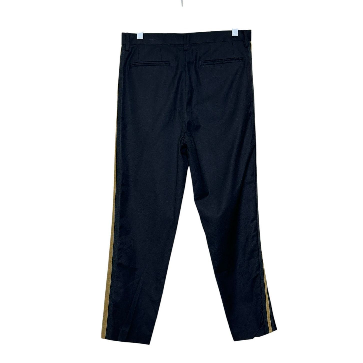 H&M H&M black side gold stripe tuxedo pants size 33R Size 34S - 2 Thumbnail
